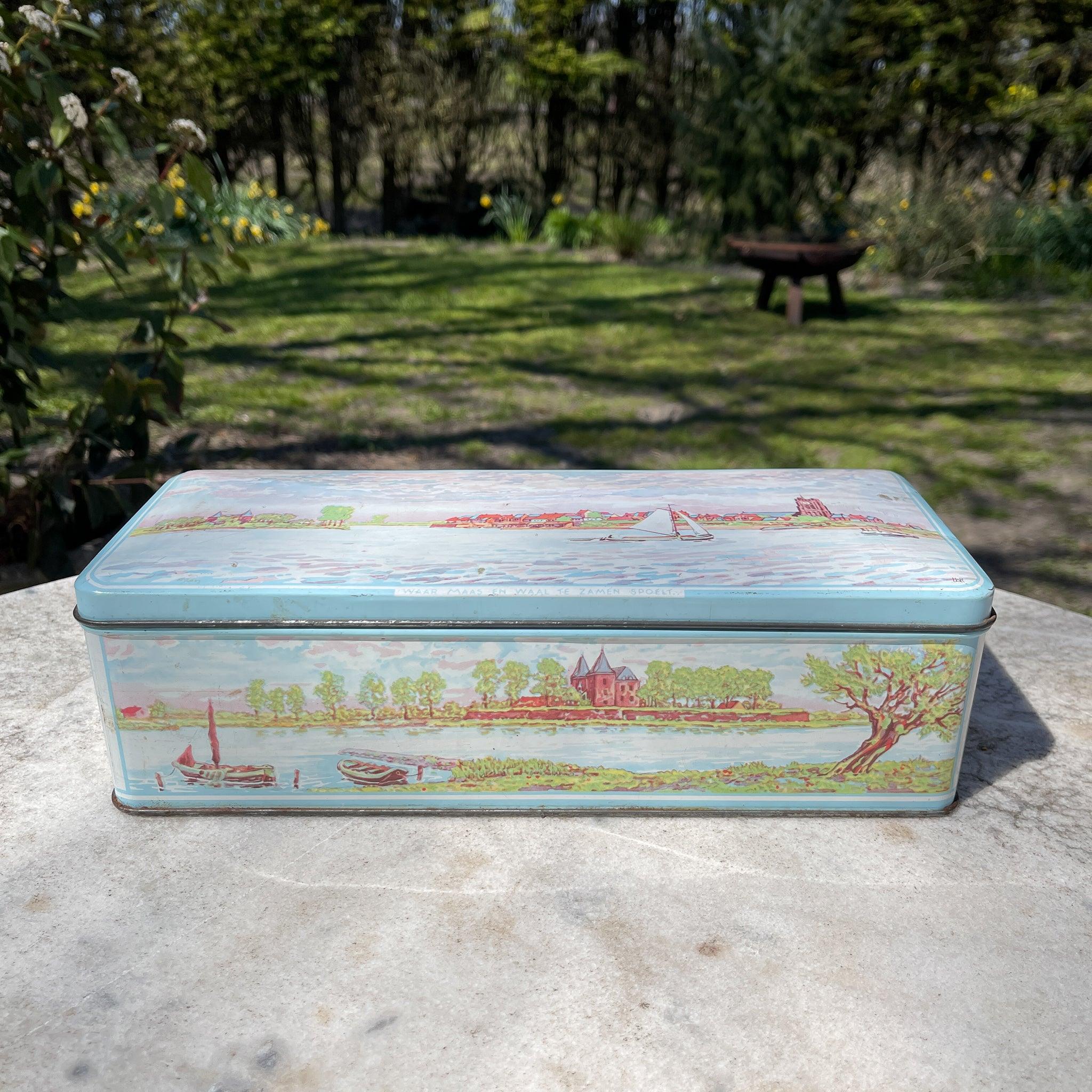 Vintage De Bruin koek ontbijtkoek blik - The Collectionist