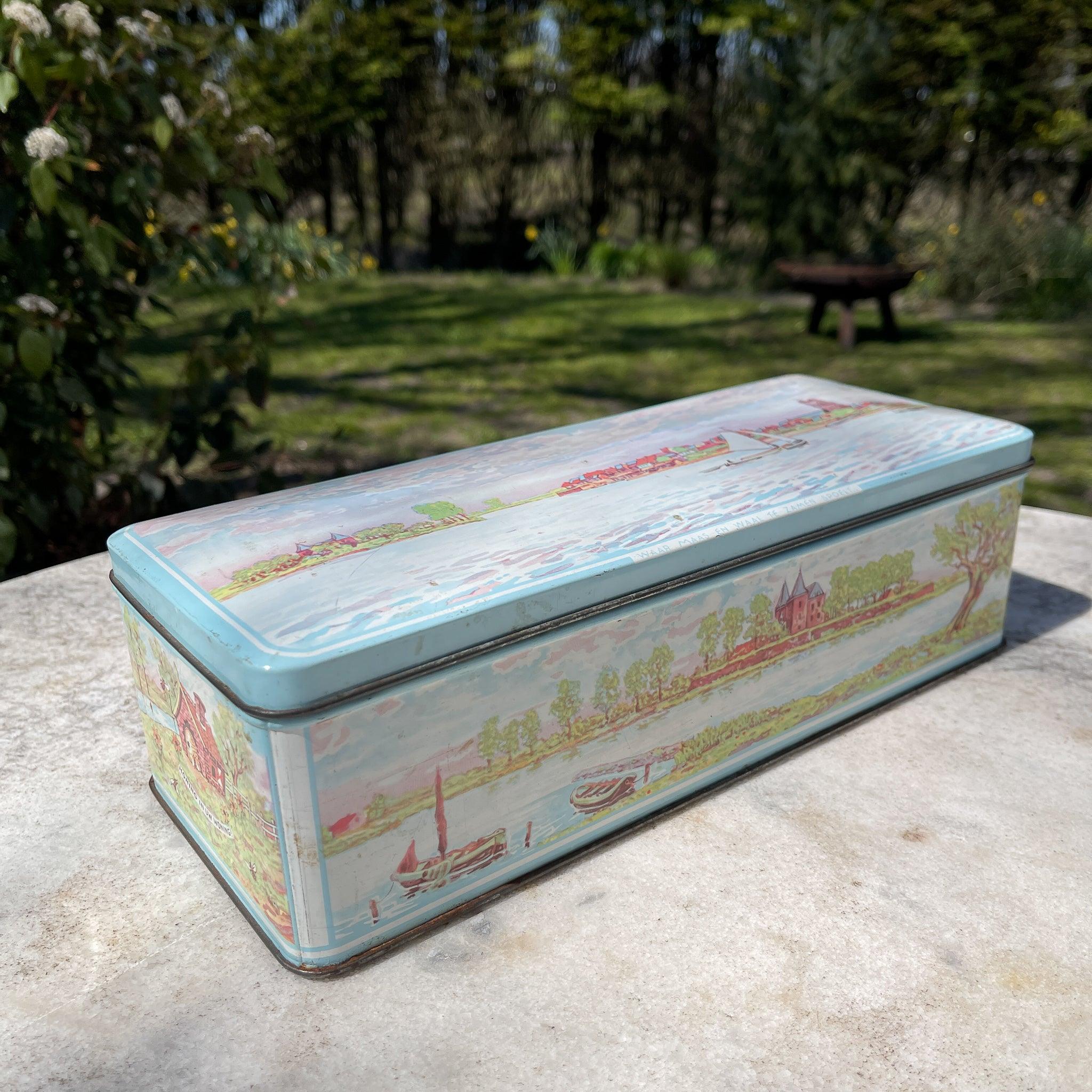 Vintage De Bruin koek ontbijtkoek blik - The Collectionist