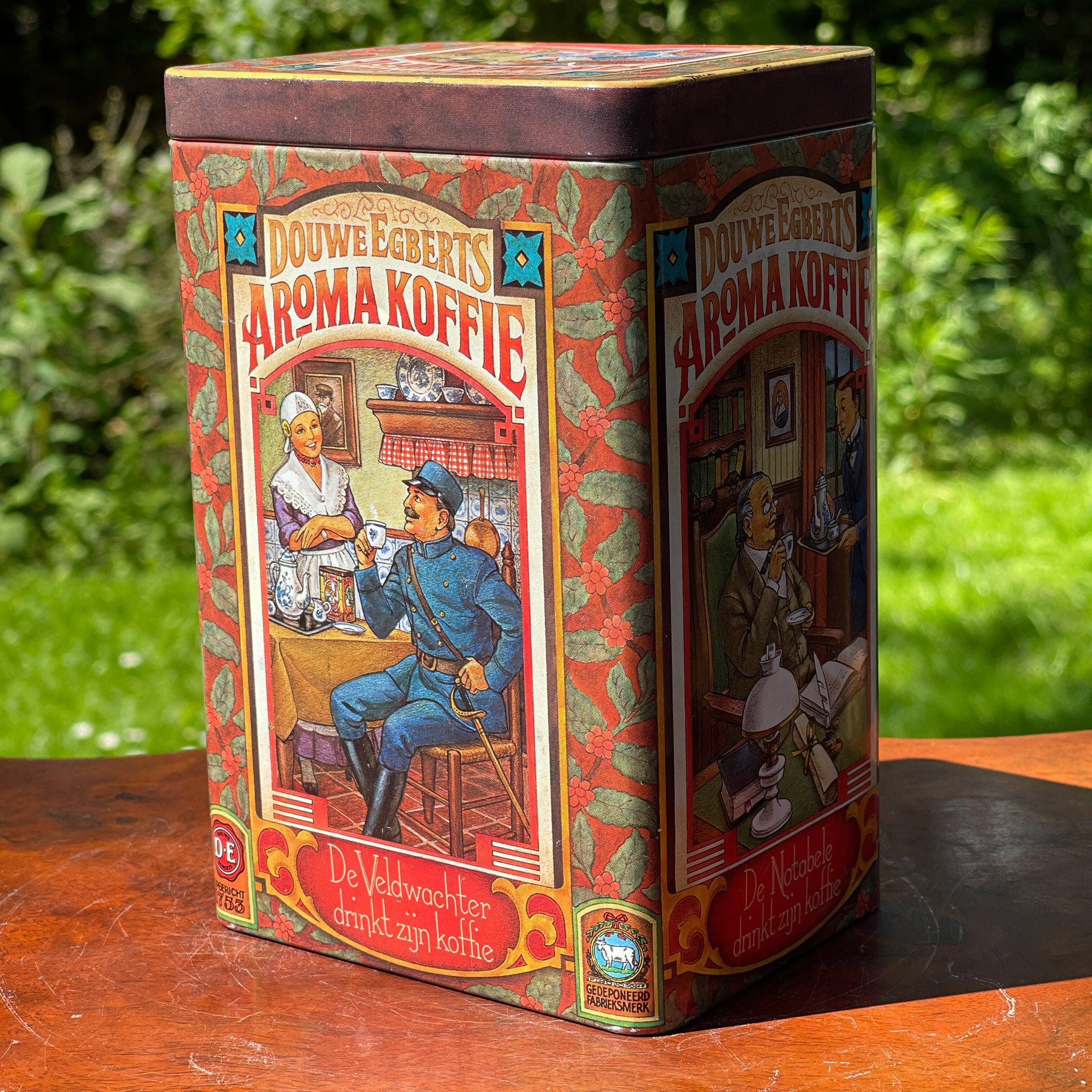 Vintage Douwe Egberts bewaarblik voor aroma koffie - The Collectionist