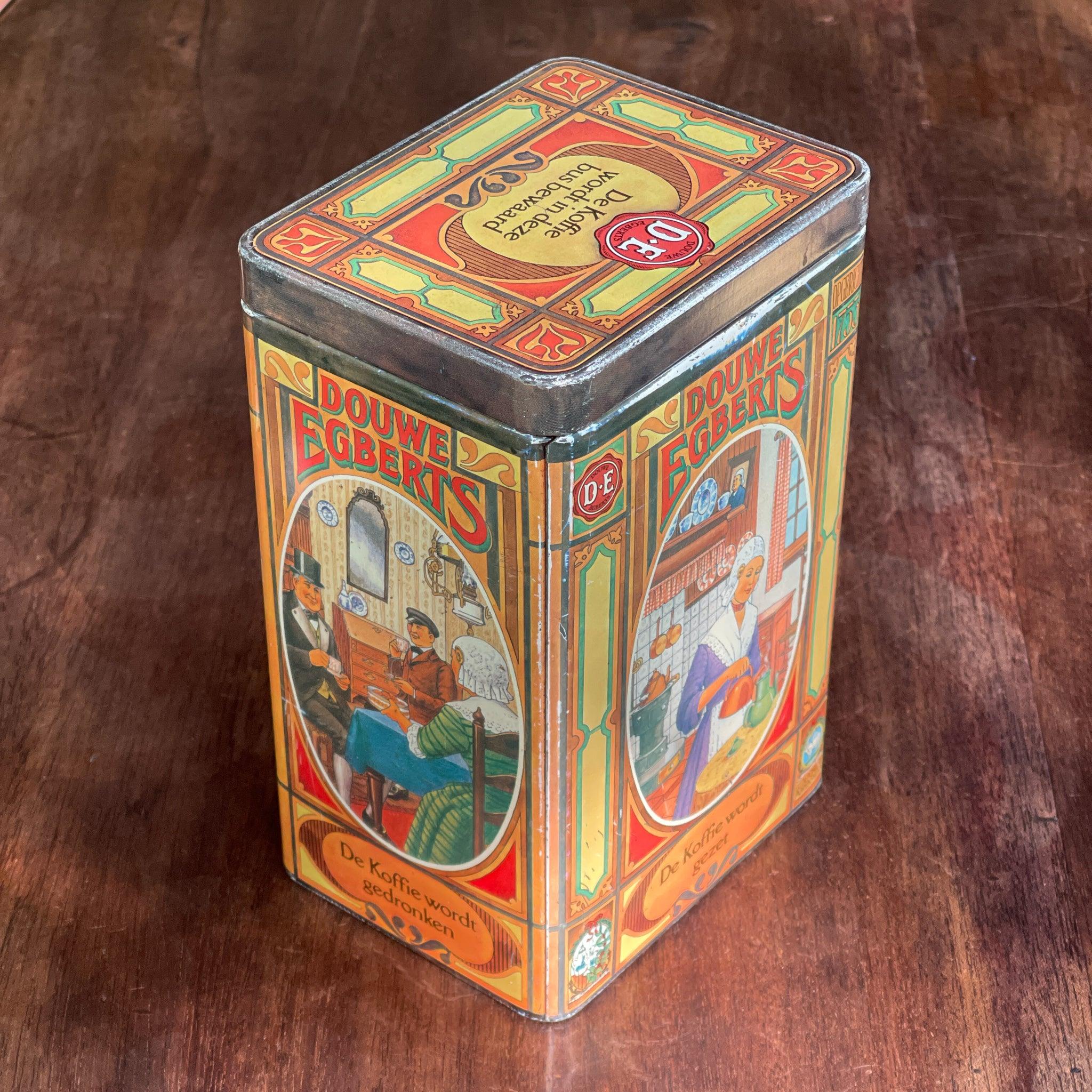 Vintage Douwe Egberts bewaarblik voor aroma koffie - The Collectionist
