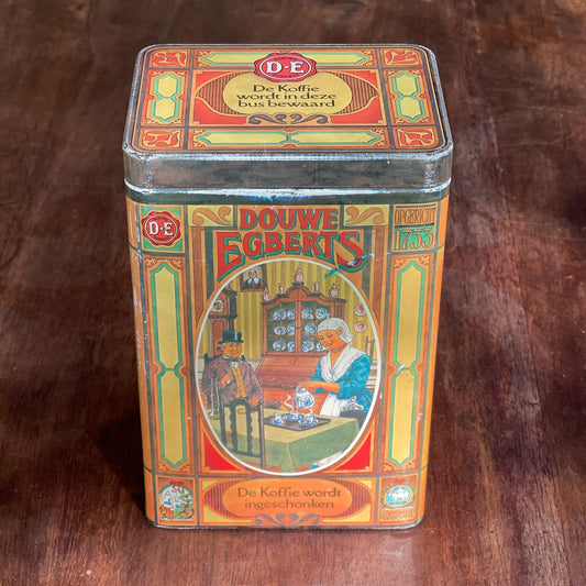 Vintage Douwe Egberts bewaarblik voor aroma koffie - Bamestra Curiosa