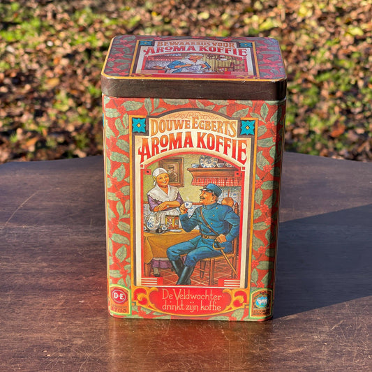 Vintage Douwe Egberts bewaarblik voor aroma koffie - Bamestra Curiosa