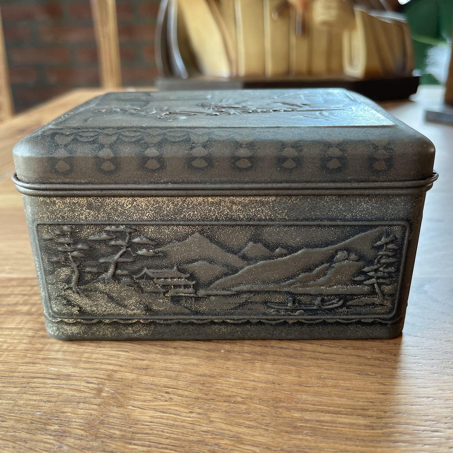 Vintage Douwe Egberts blik Chinese Thee - Bamestra Curiosa