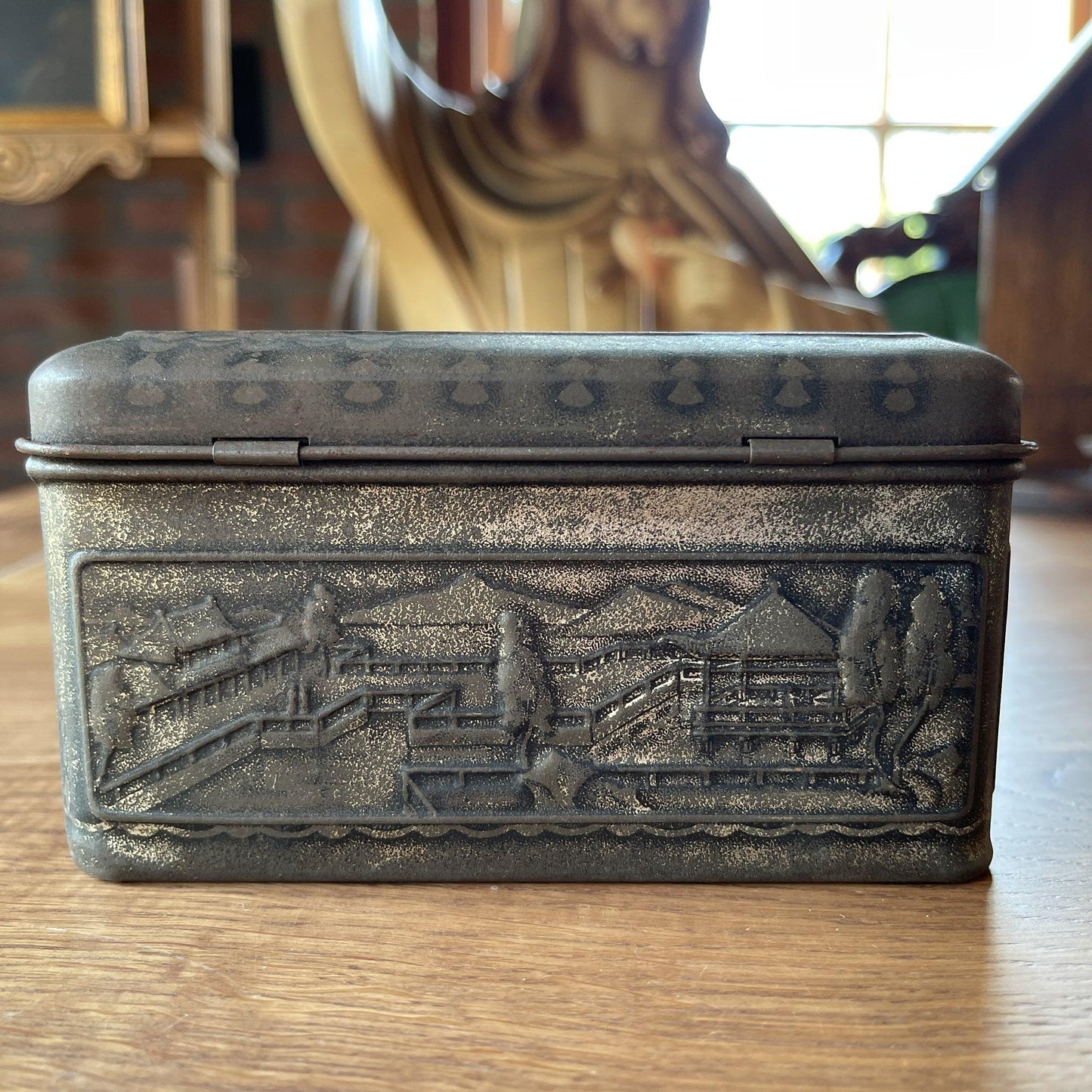 Vintage Douwe Egberts blik Chinese Thee - Bamestra Curiosa