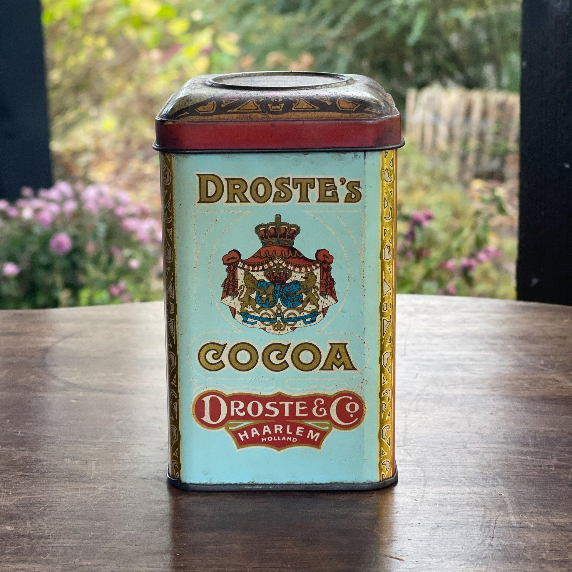 Vintage Droste Cacao blik - Bamestra Curiosa