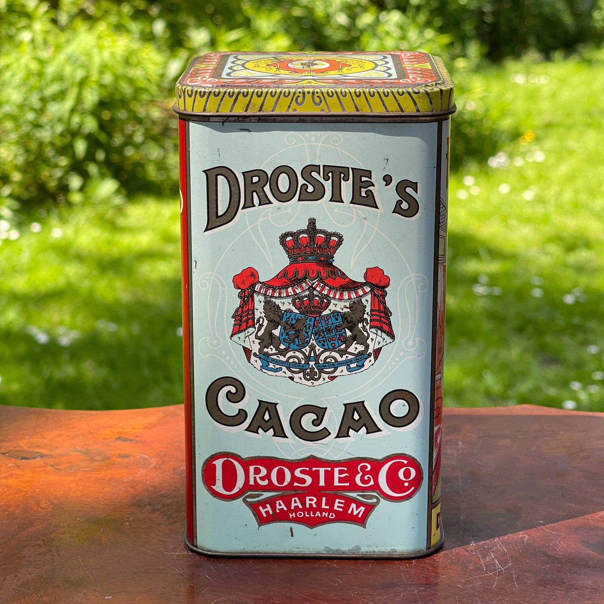 Vintage Droste Cacao blik - Bamestra Curiosa