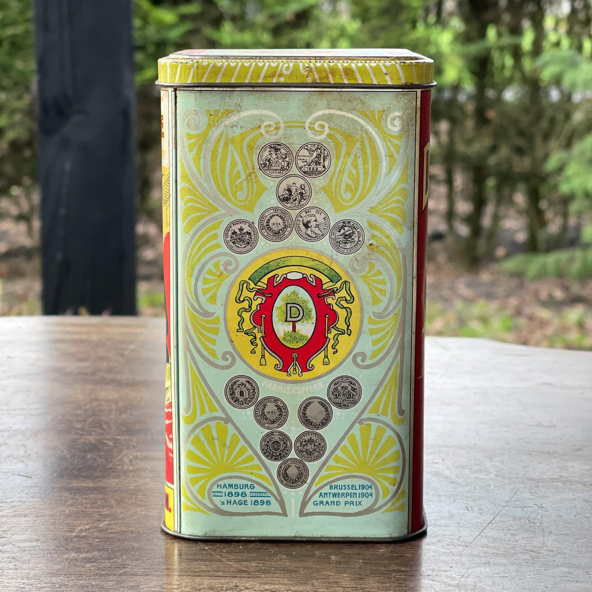 Vintage Droste Cacao blik - Bamestra Curiosa