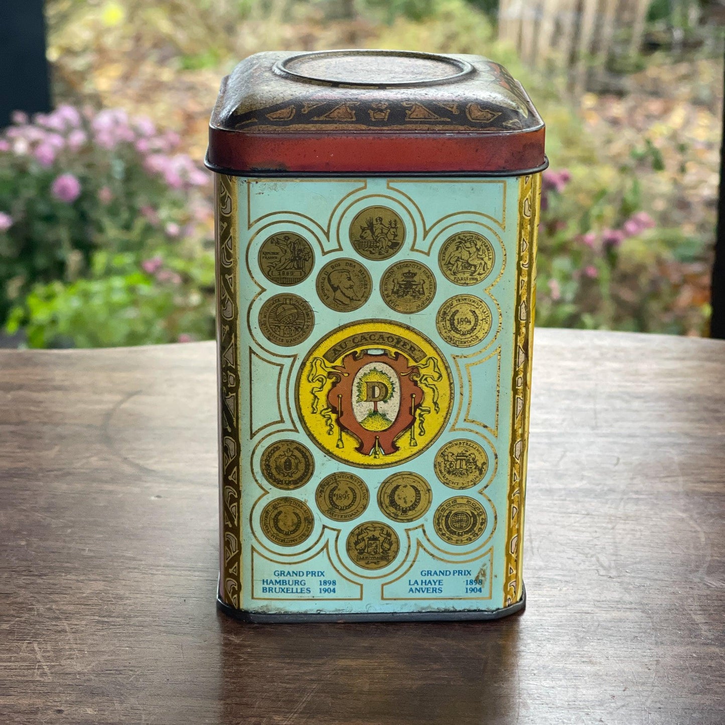 Vintage Droste Cacao blik - Bamestra Curiosa