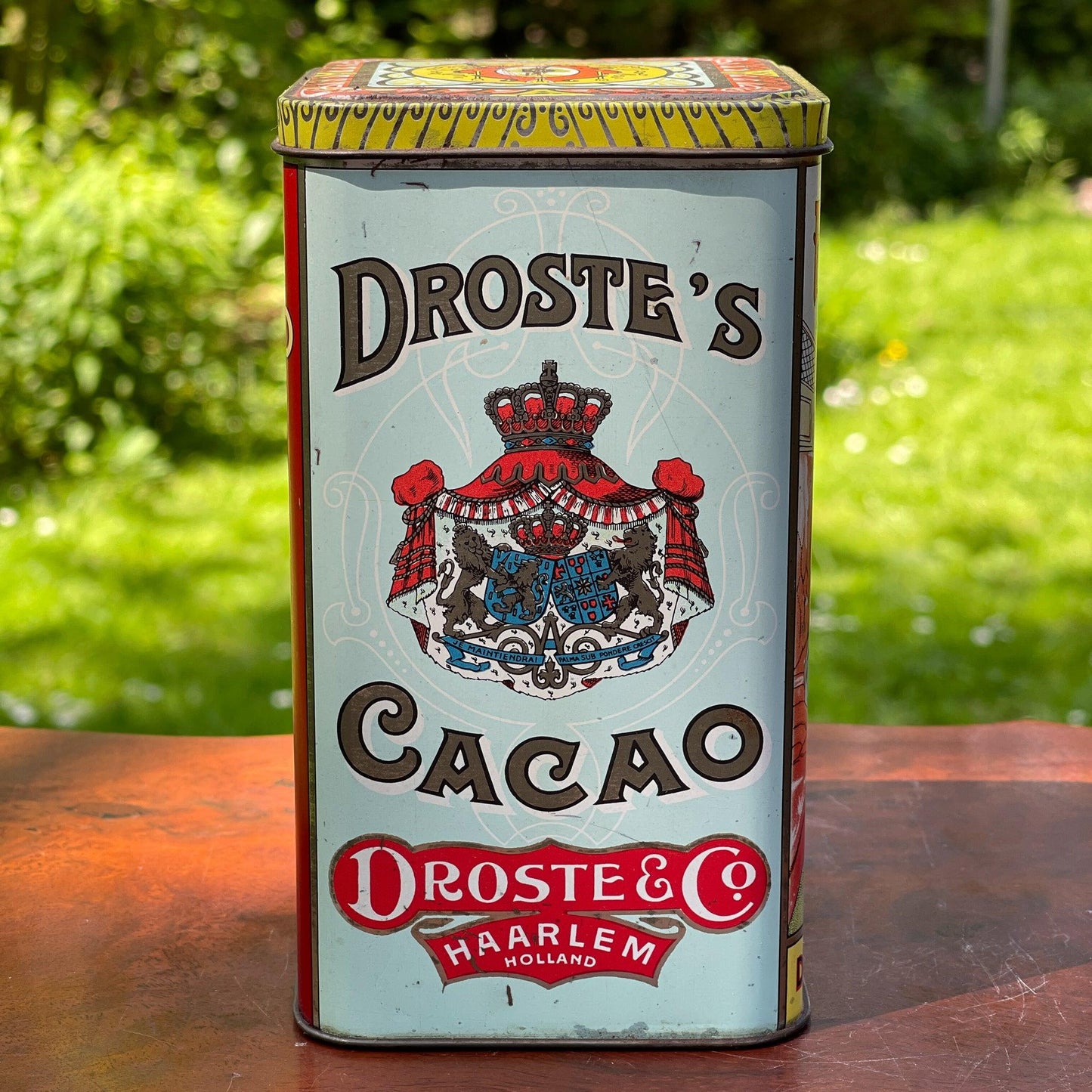Vintage Droste Cacao blik - Bamestra Curiosa