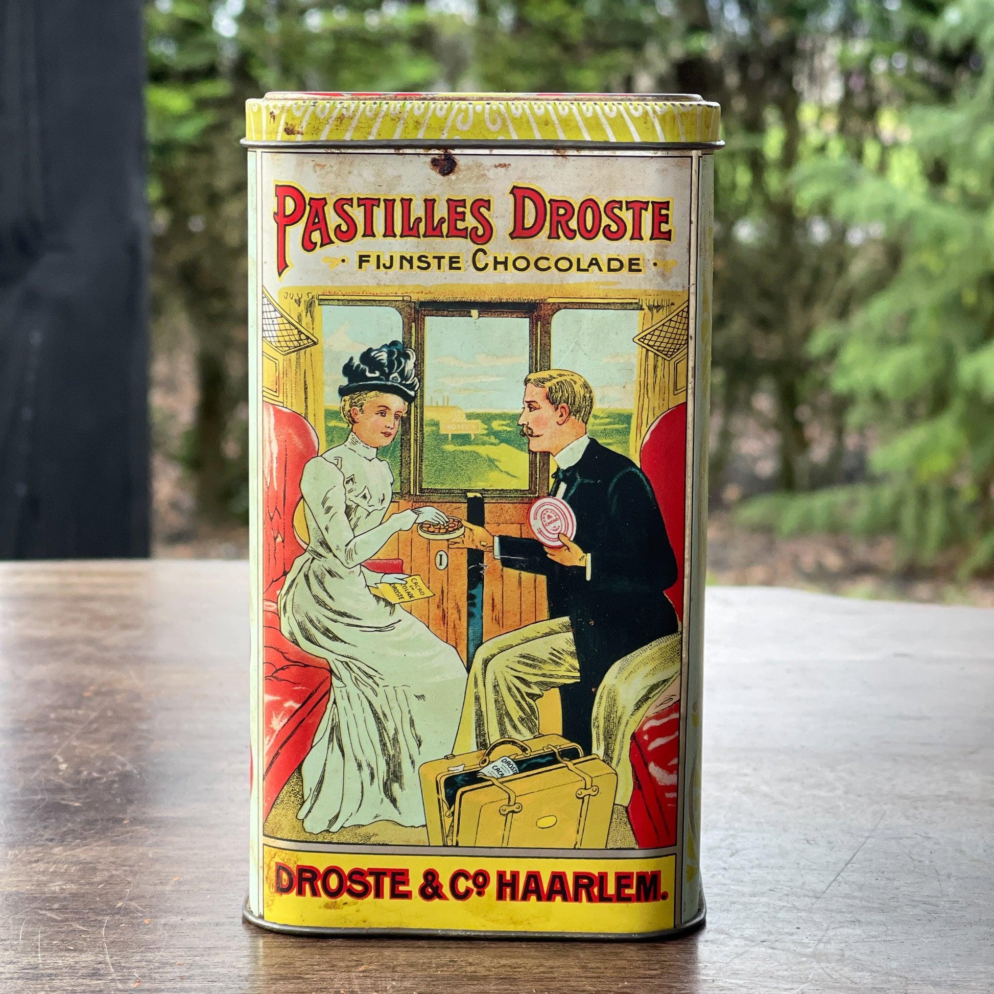 Vintage Droste Cacao blik - Bamestra Curiosa