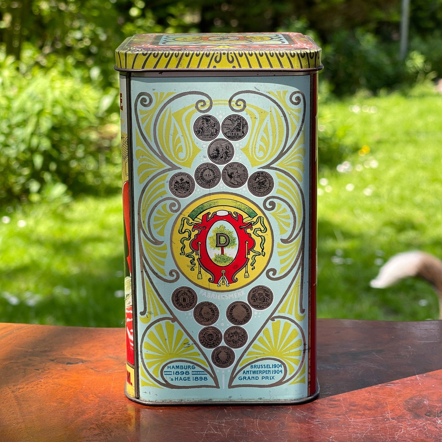 Vintage Droste Cacao blik - Bamestra Curiosa