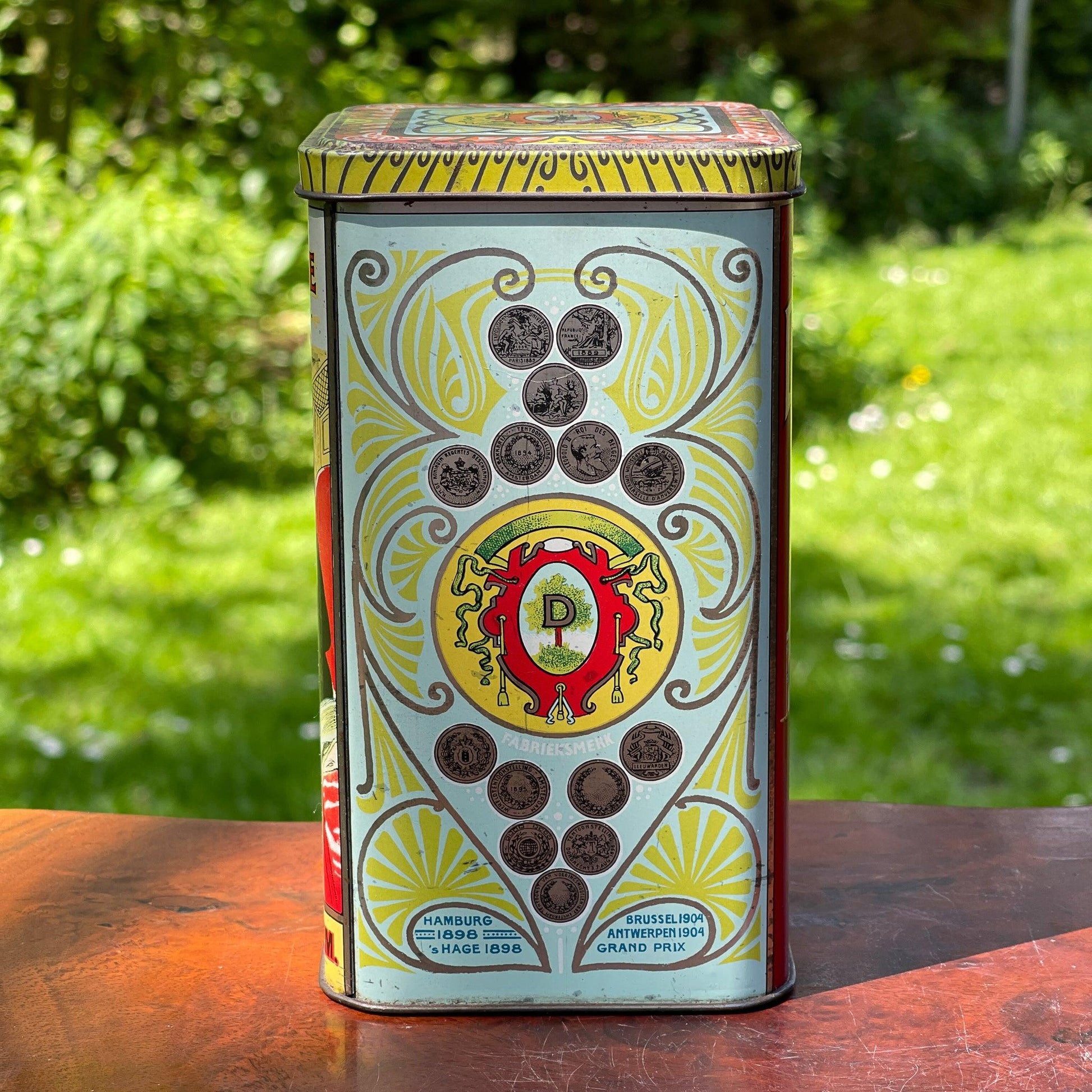 Vintage Droste Cacao blik - Bamestra Curiosa