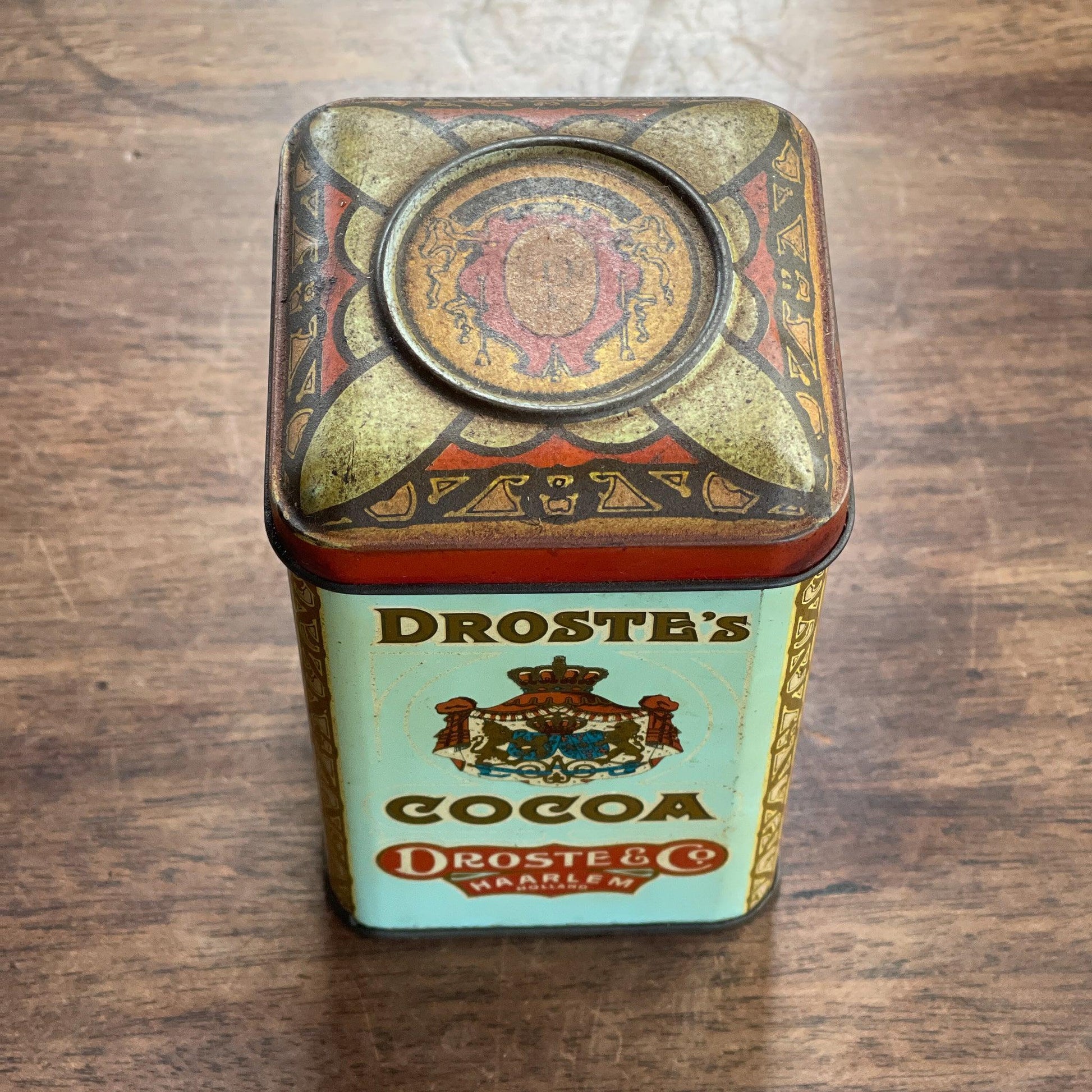 Vintage Droste Cacao blik - Bamestra Curiosa