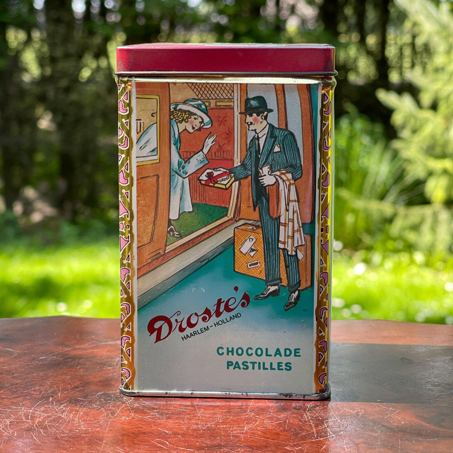 Vintage Droste Cocoa blik - Bamestra Curiosa