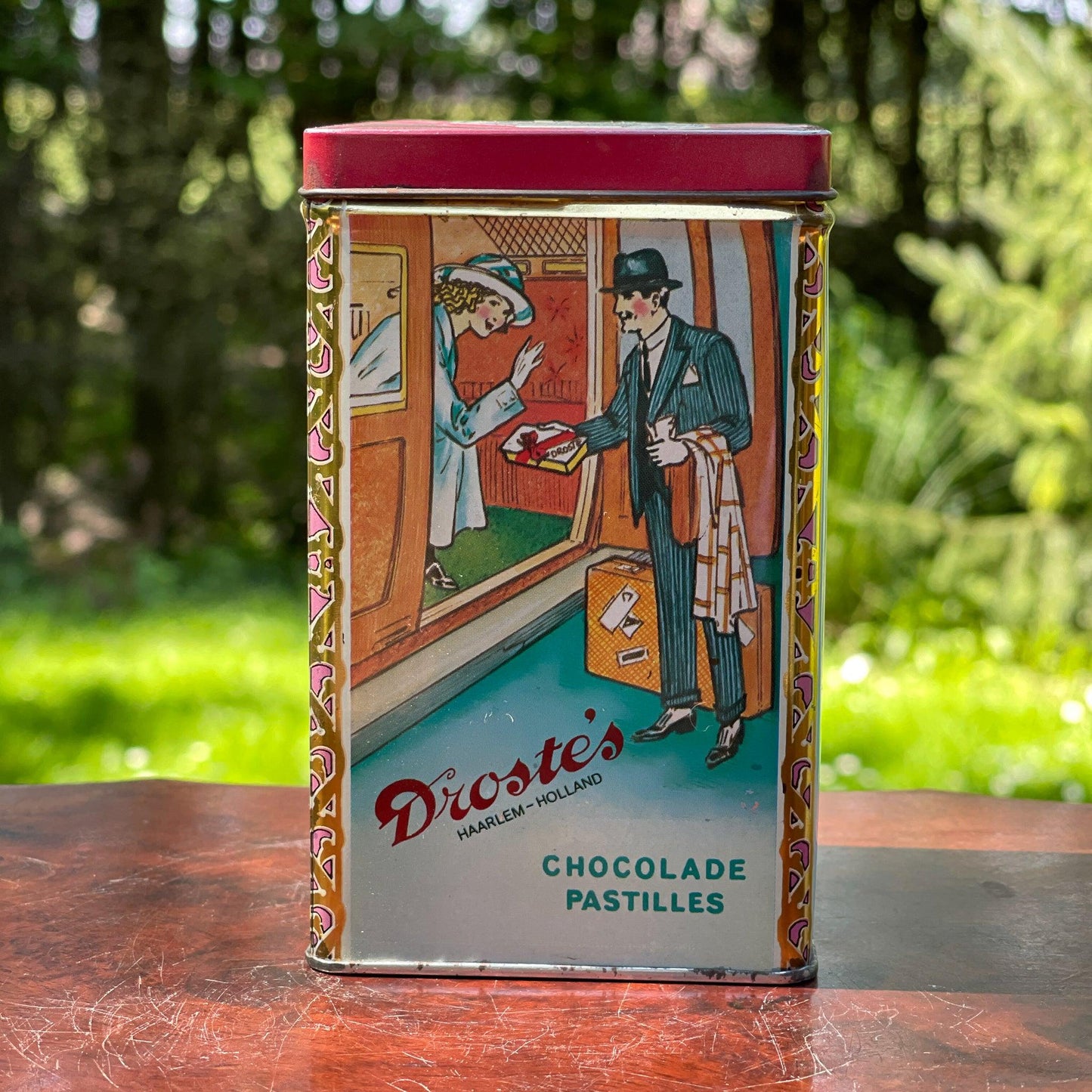 Vintage Droste Cocoa blik - Bamestra Curiosa