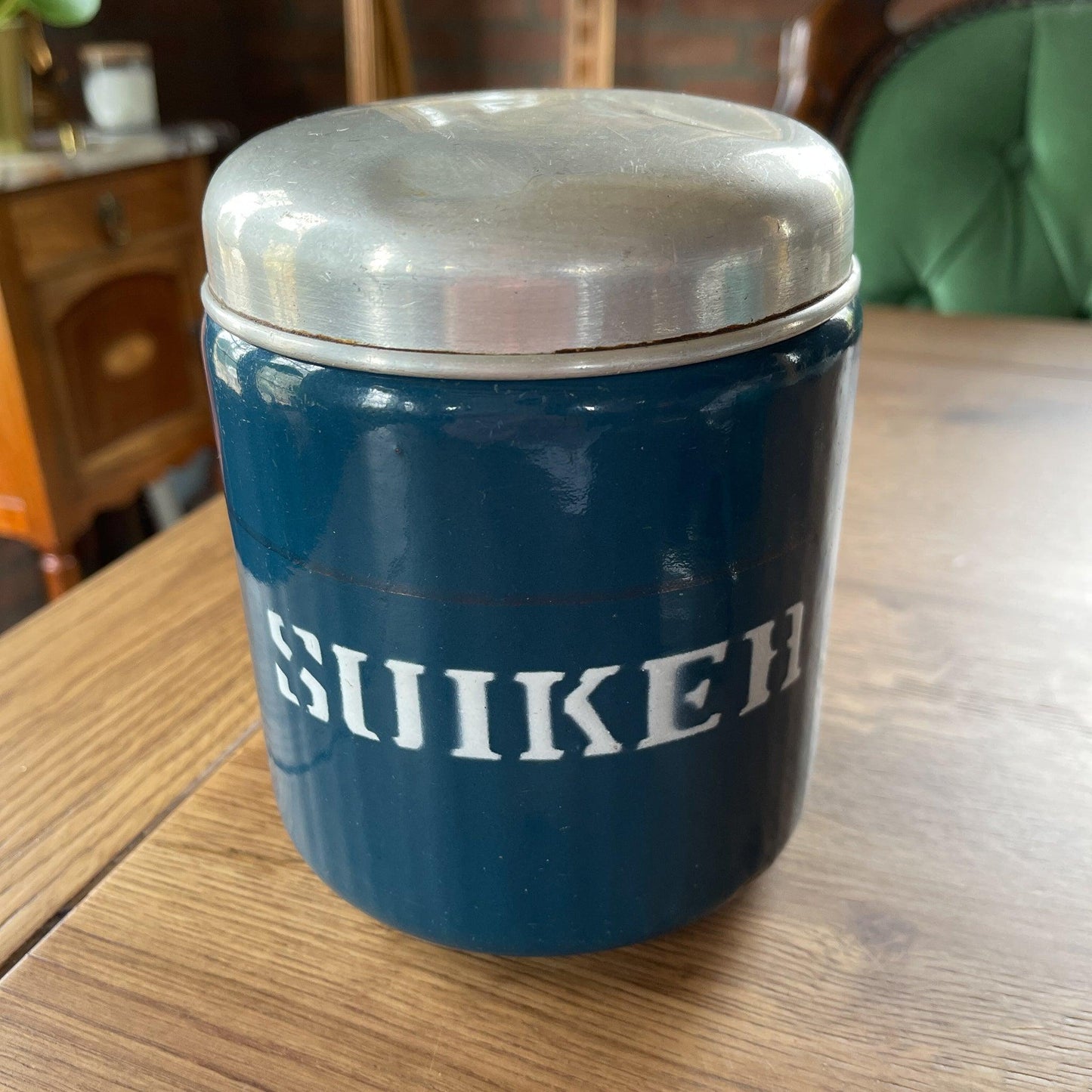 Vintage emaille suikerbus - Bamestra Curiosa