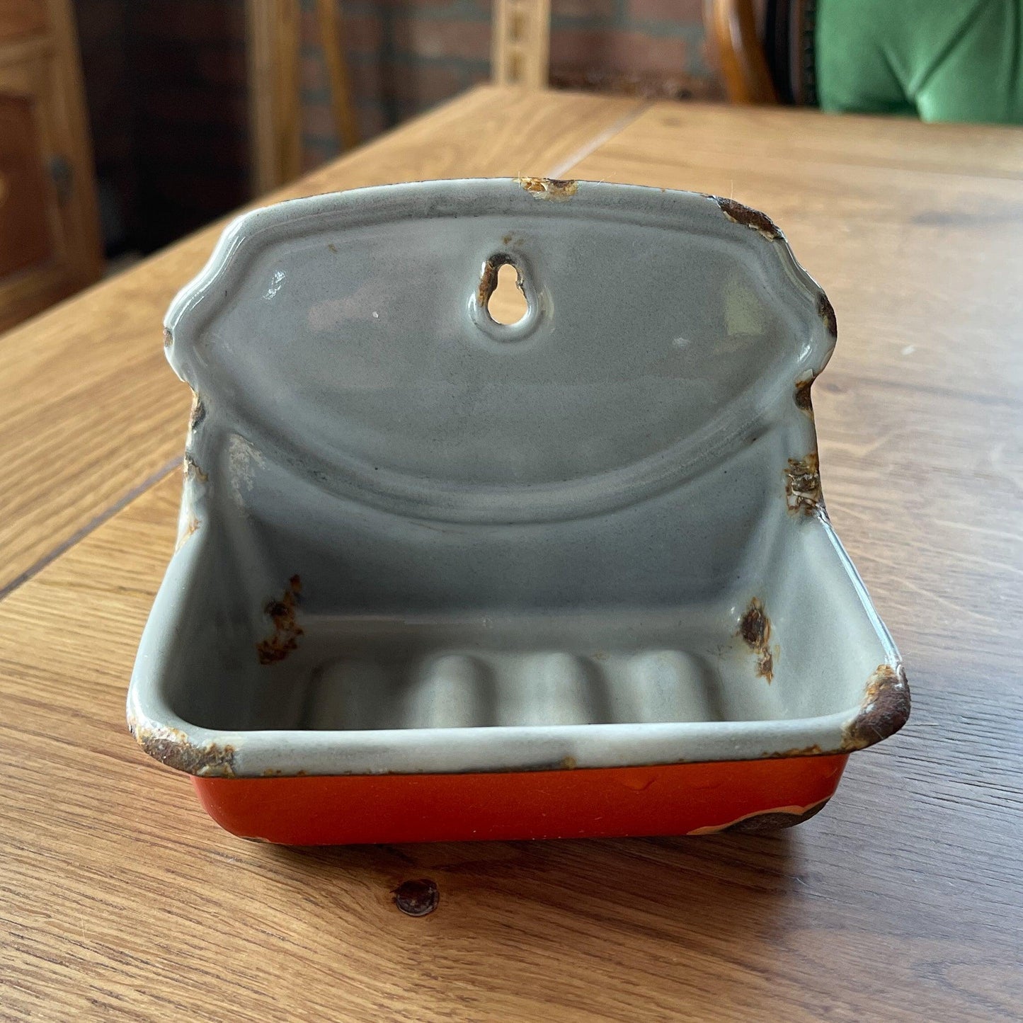 Vintage emaille zeepbakje - Bamestra Curiosa