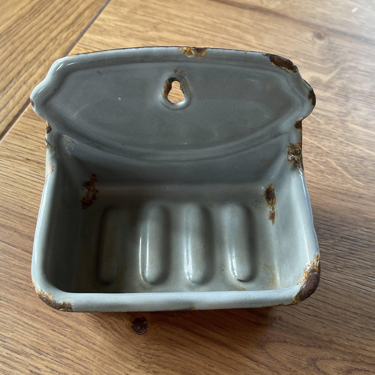 Vintage emaille zeepbakje - Bamestra Curiosa