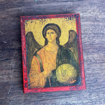 Vintage Grieks ikoon van Aartsengel Michael - Bamestra Curiosa