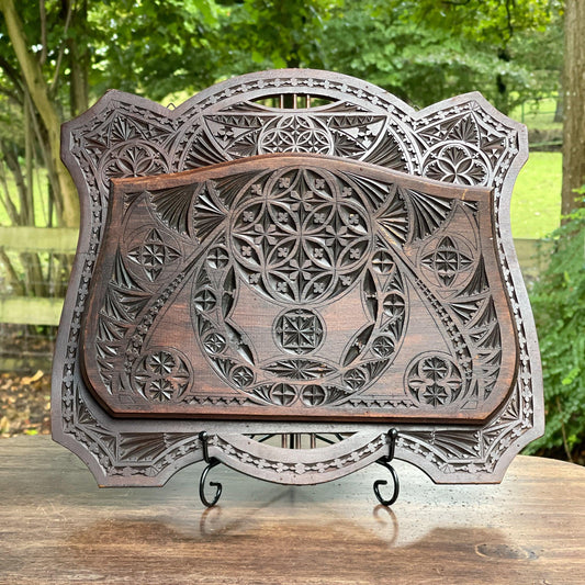 Vintage kerfwerk krant / posthouder - Bamestra Curiosa