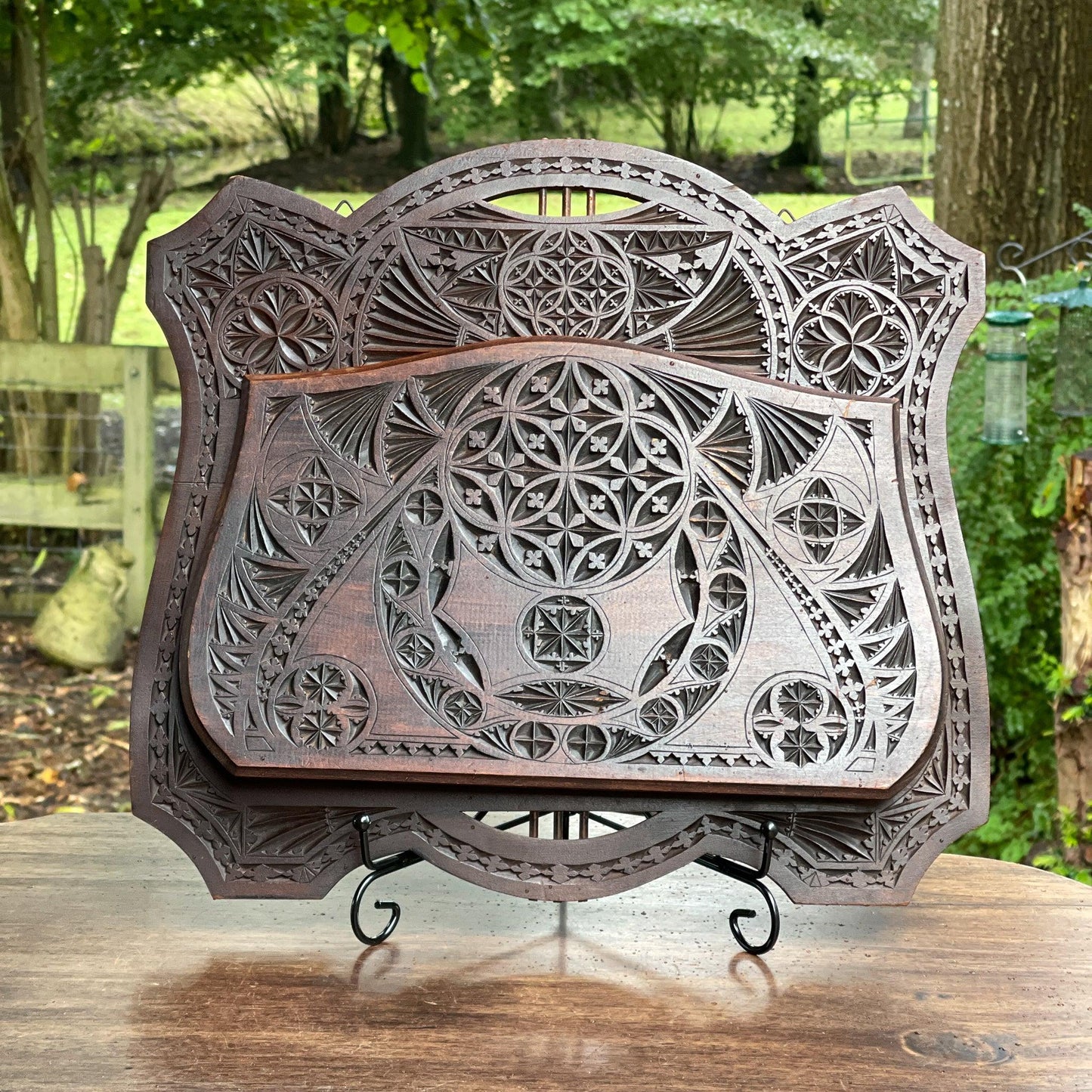 Vintage kerfwerk krant / posthouder - Bamestra Curiosa