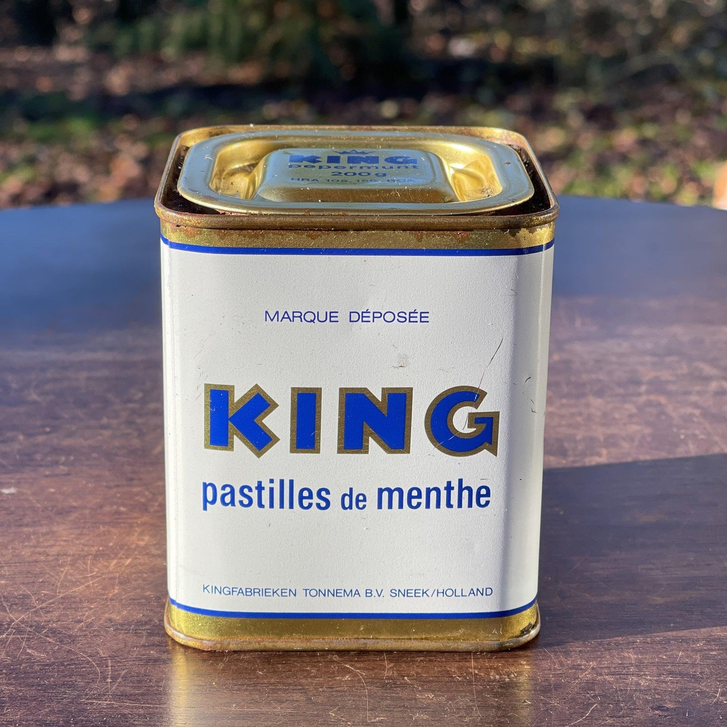 Vintage King pepermunt blik - Bamestra Curiosa