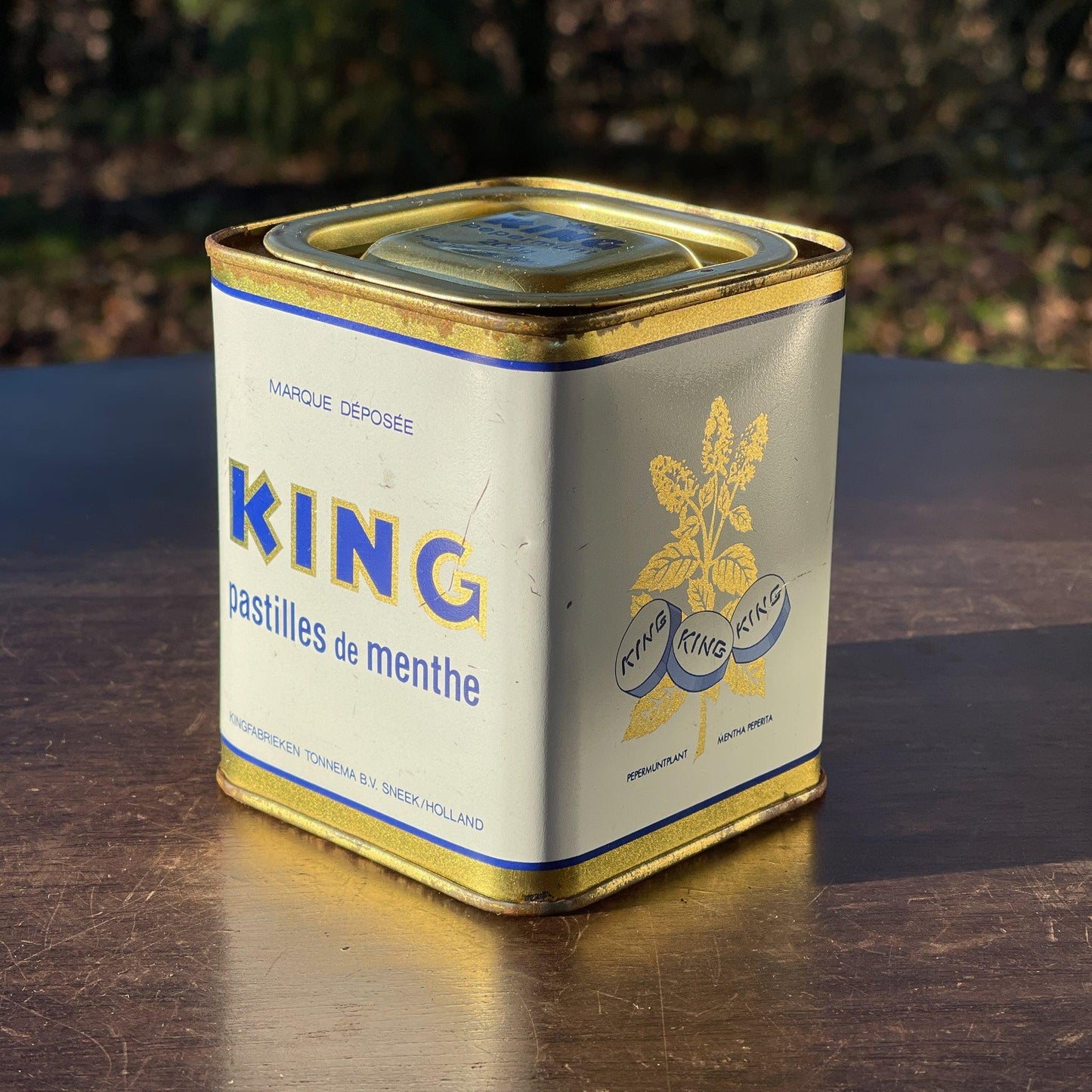 Vintage King pepermunt blik - Bamestra Curiosa