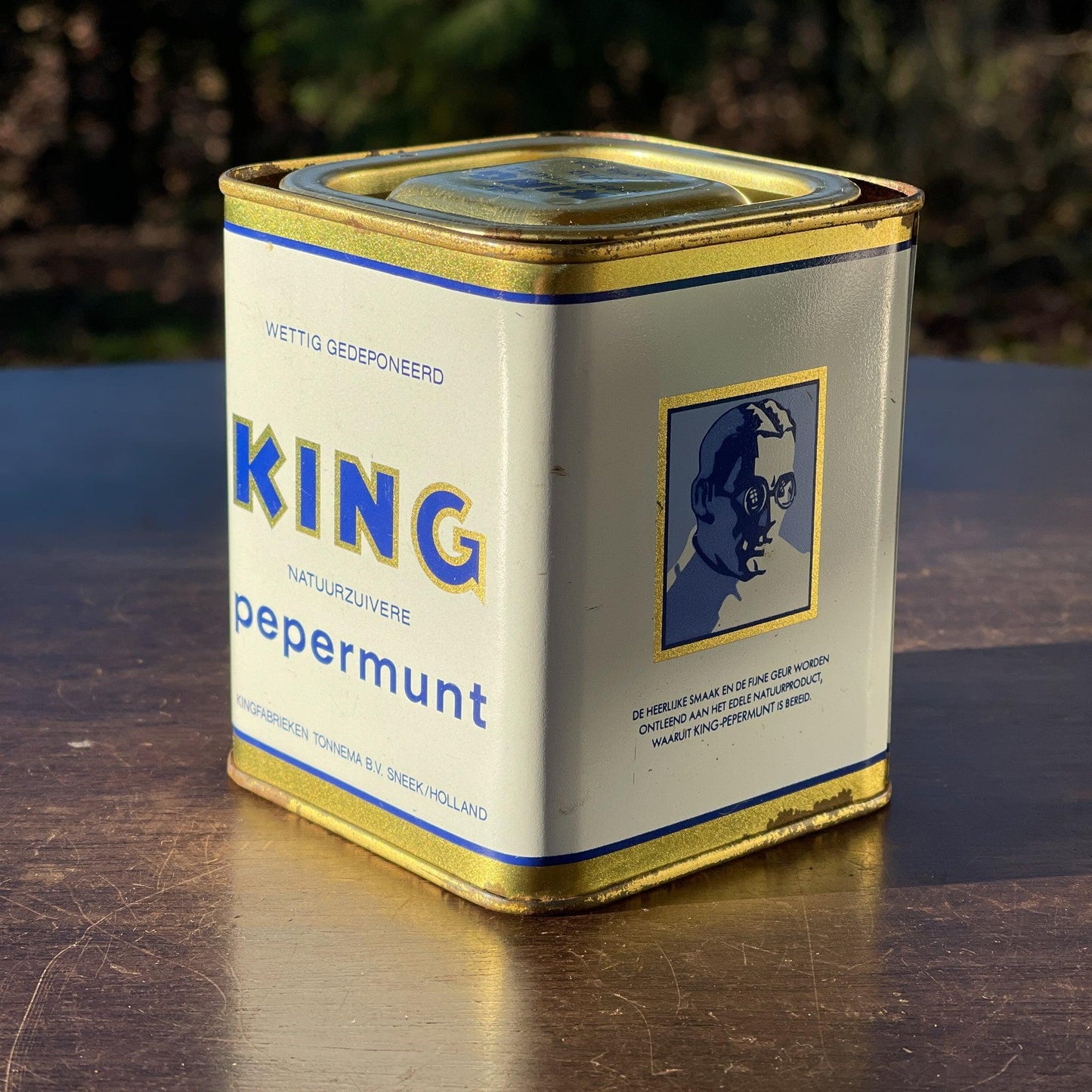 Vintage King pepermunt blik - Bamestra Curiosa