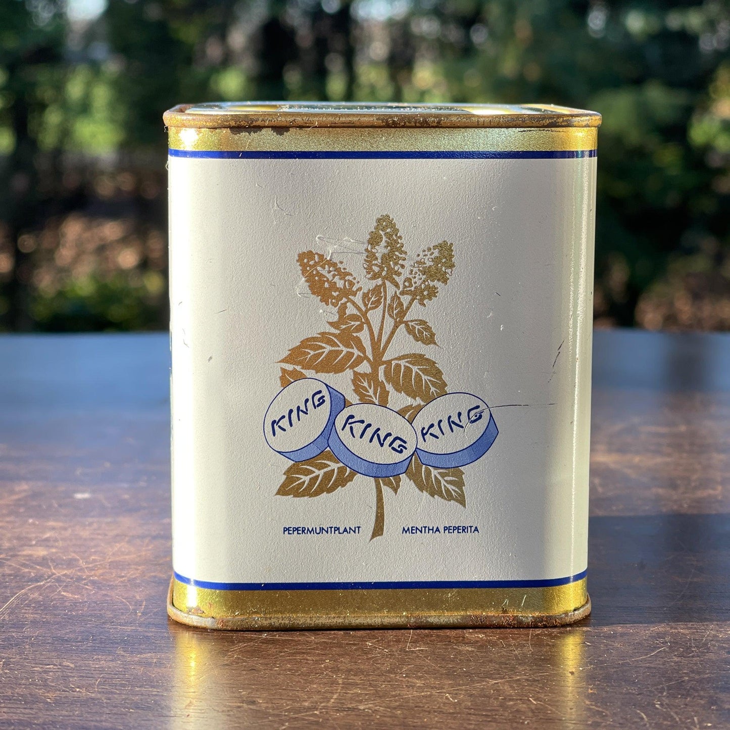 Vintage King pepermunt blik - Bamestra Curiosa