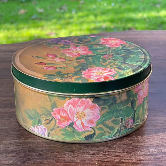 Vintage koekblik met bloemen - Bamestra Curiosa