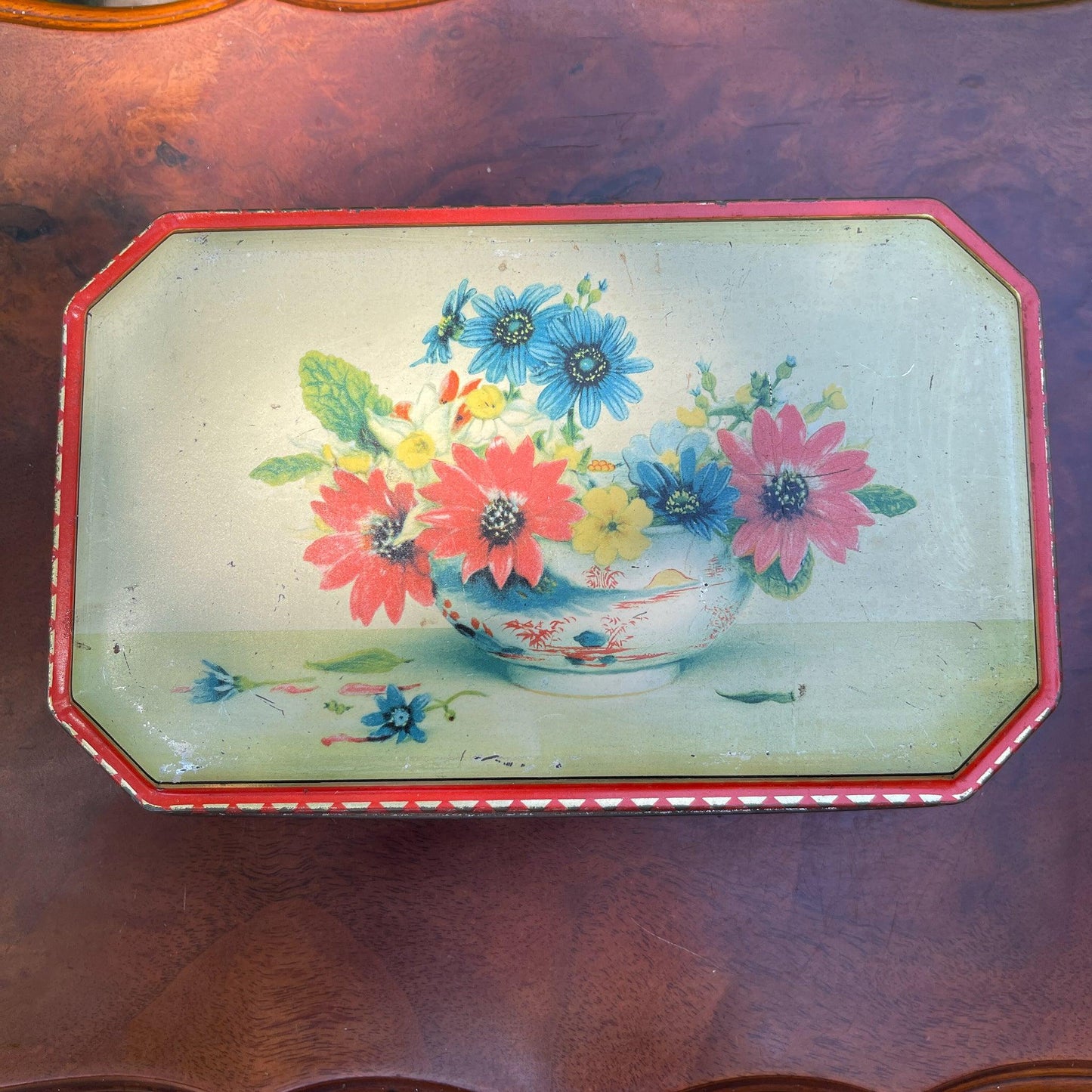 Vintage koekblik met bloemen - Bamestra Curiosa
