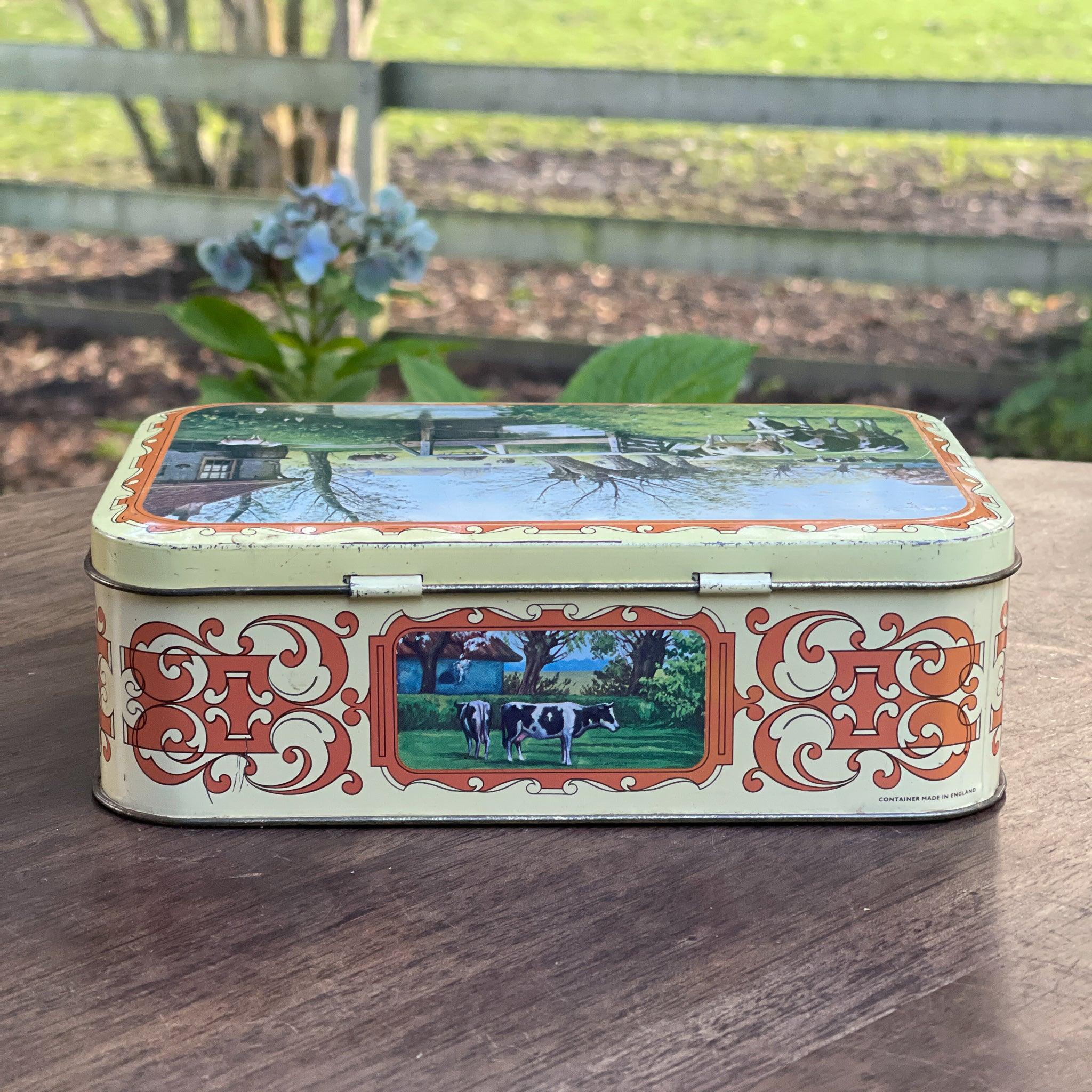 Vintage koekblik met Hollands landschap - The Collectionist