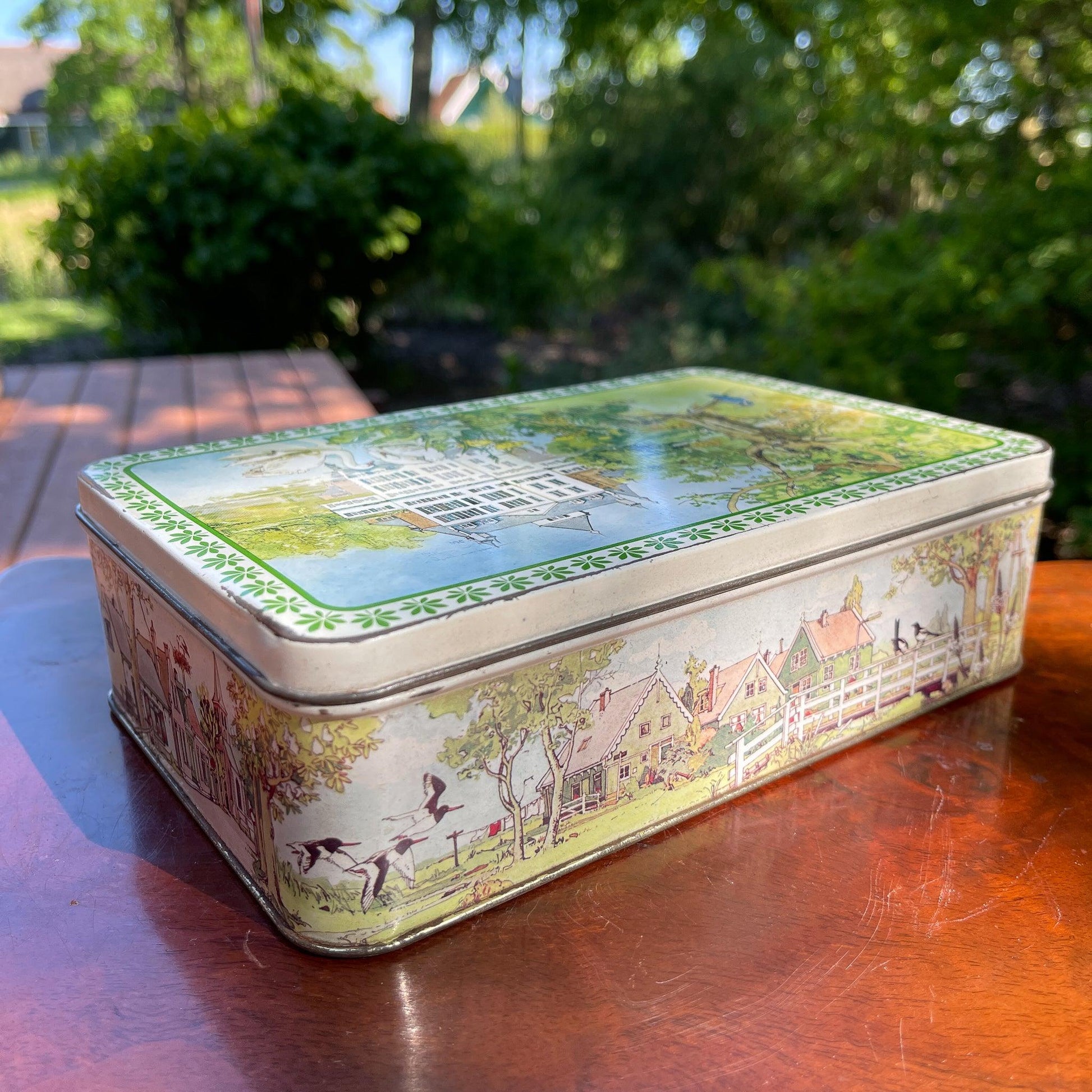 Vintage koekblik van Verkade - Bamestra Curiosa