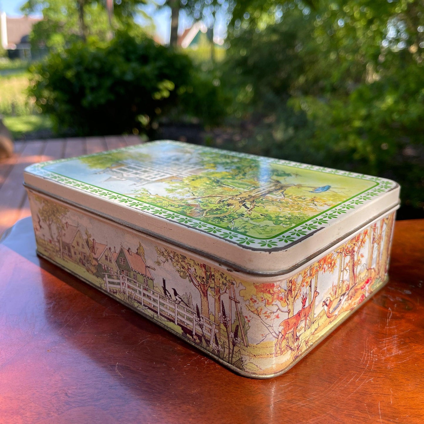 Vintage koekblik van Verkade - Bamestra Curiosa