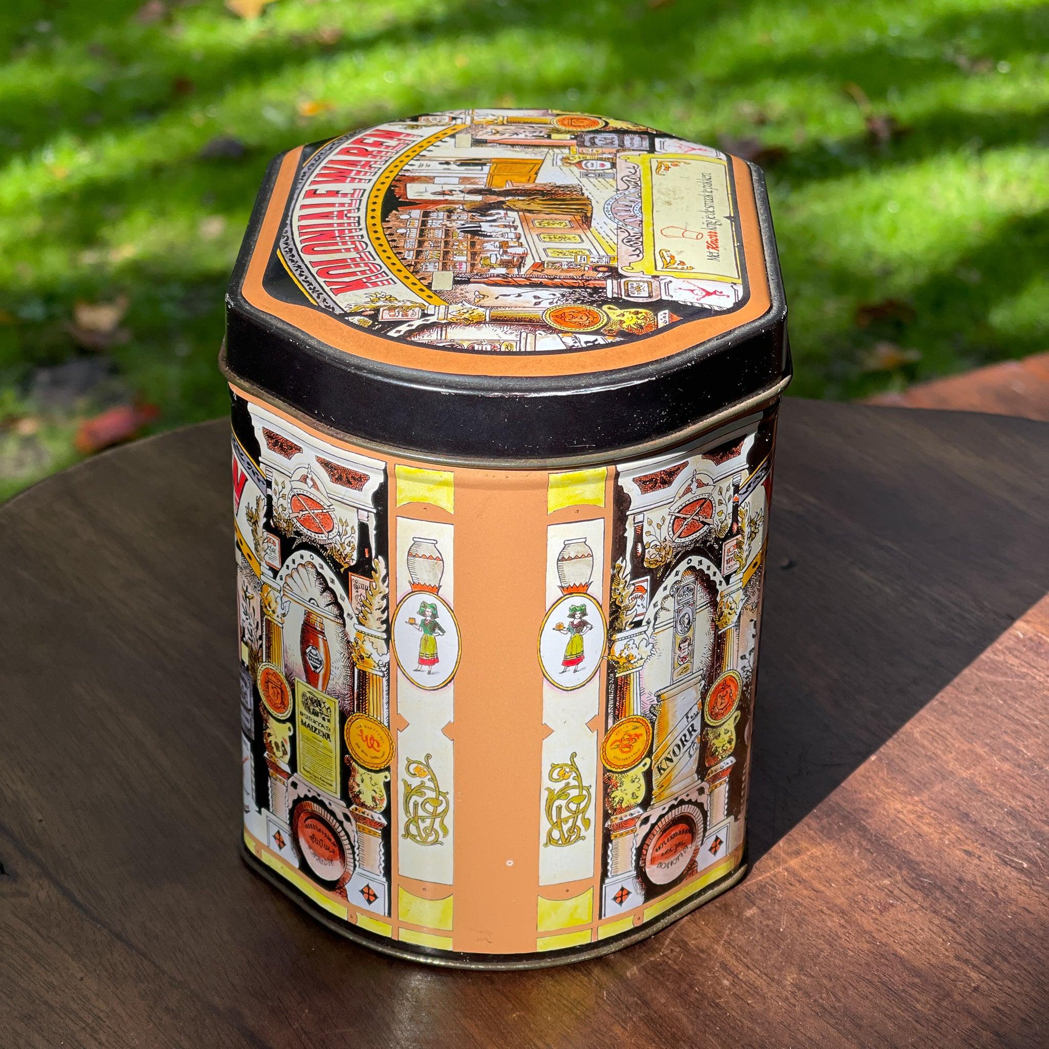 Vintage koloniale waren blik van Knorr - The Collectionist