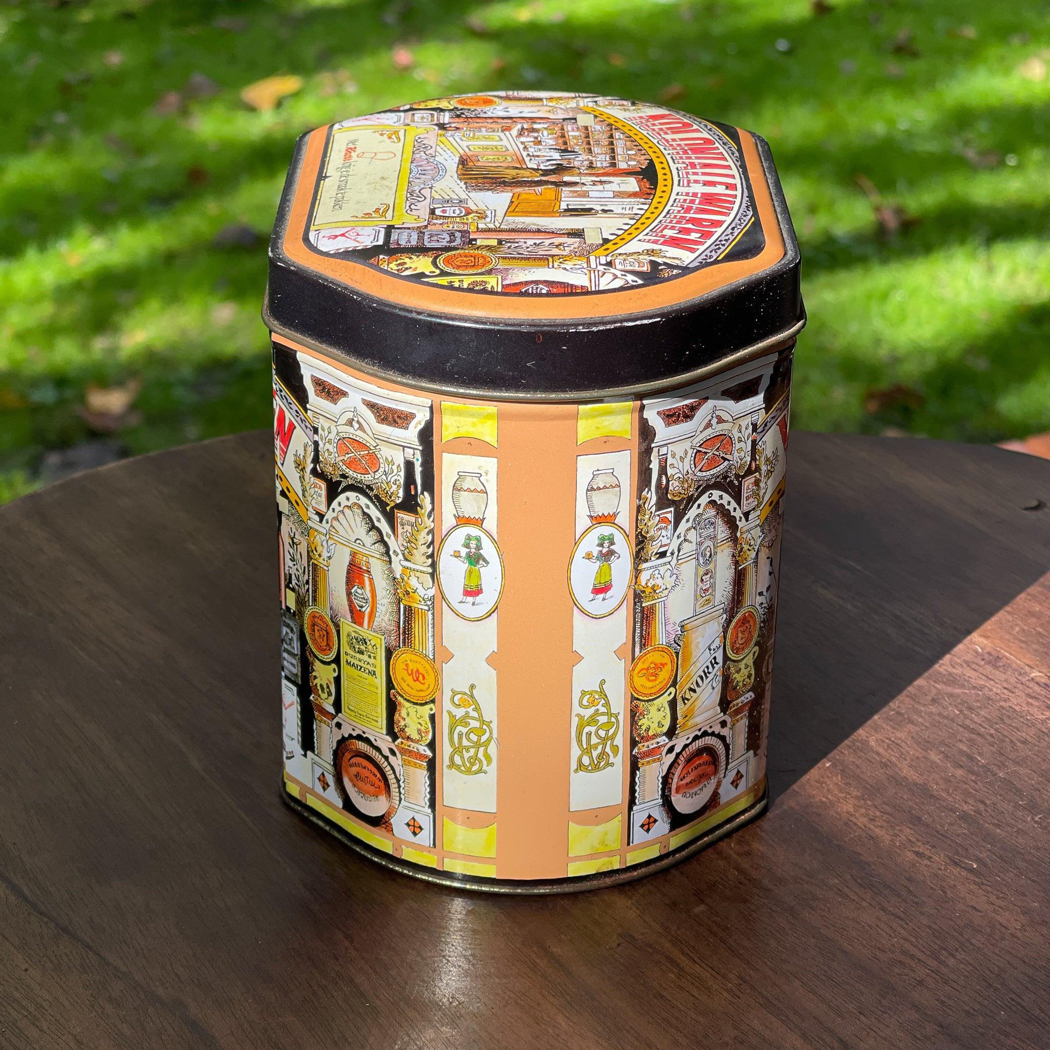 Vintage koloniale waren blik van Knorr - The Collectionist