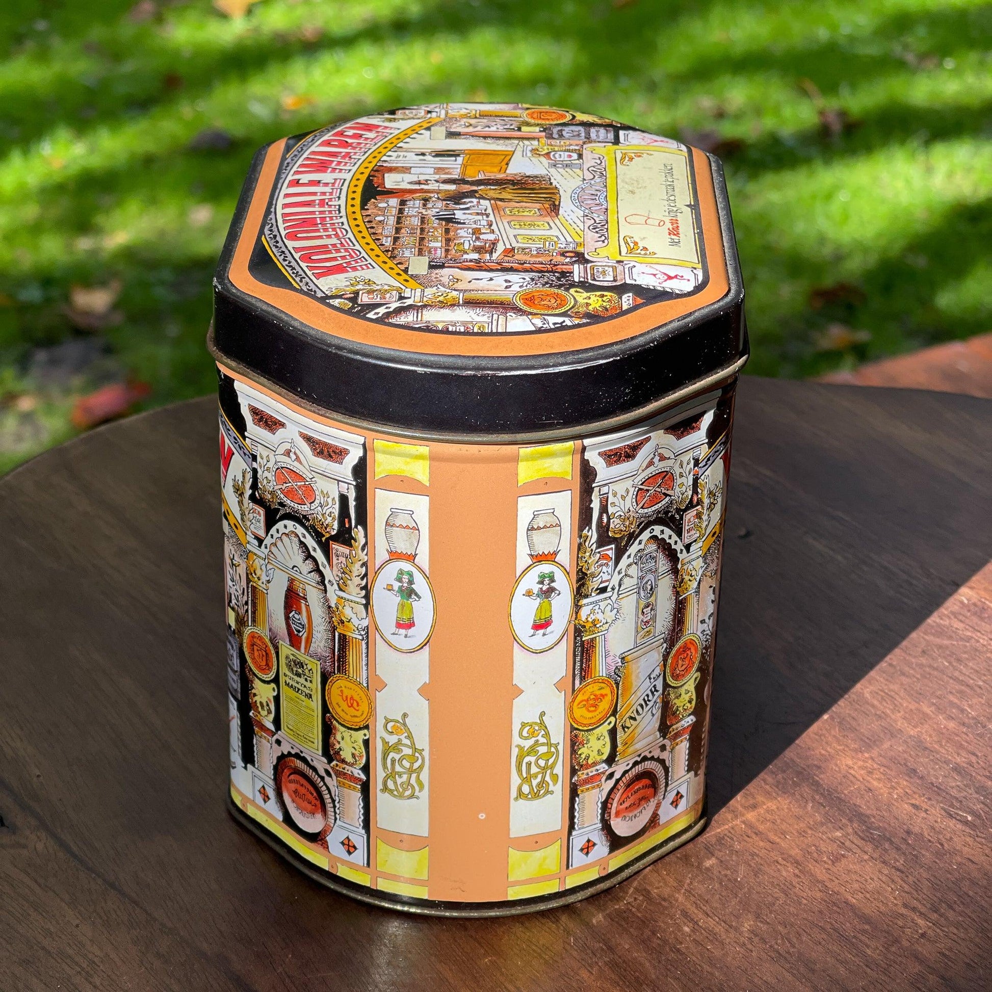 Vintage koloniale waren blik van Knorr - Bamestra Curiosa