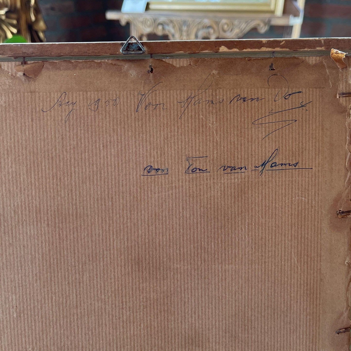 Vintage lijstje met afbeelding van Maria - Bamestra Curiosa