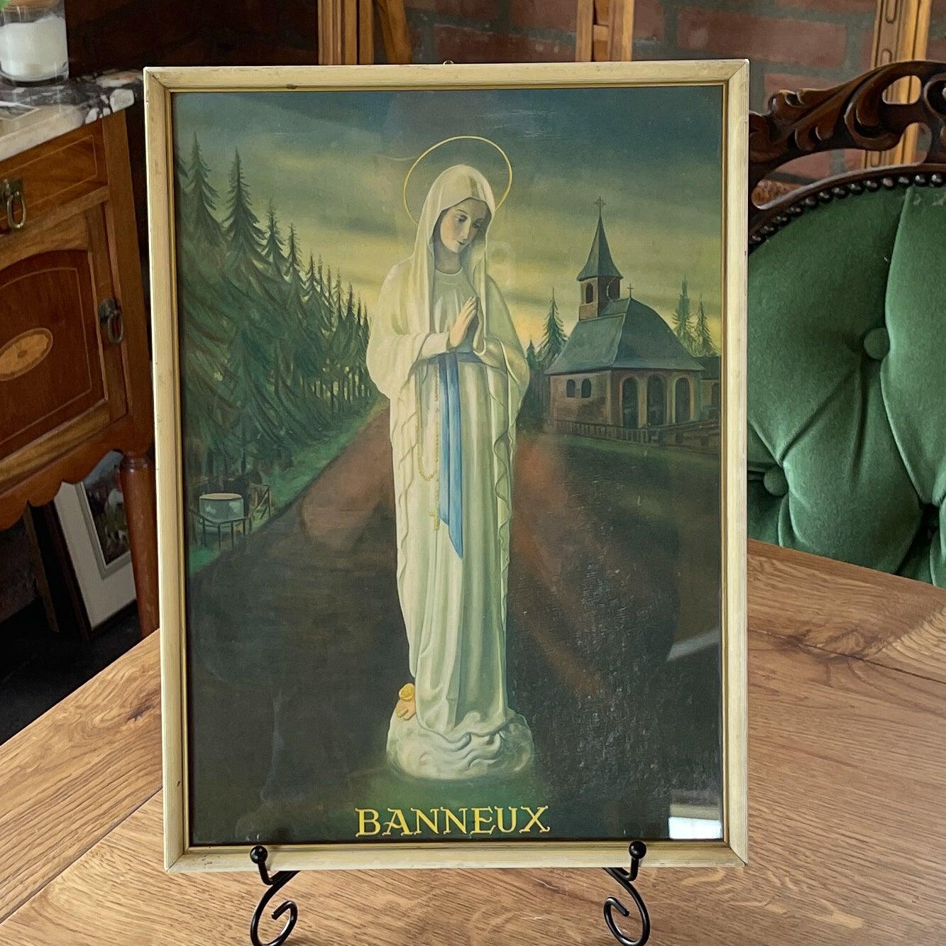 Vintage lijstje met afbeelding van Maria - Bamestra Curiosa