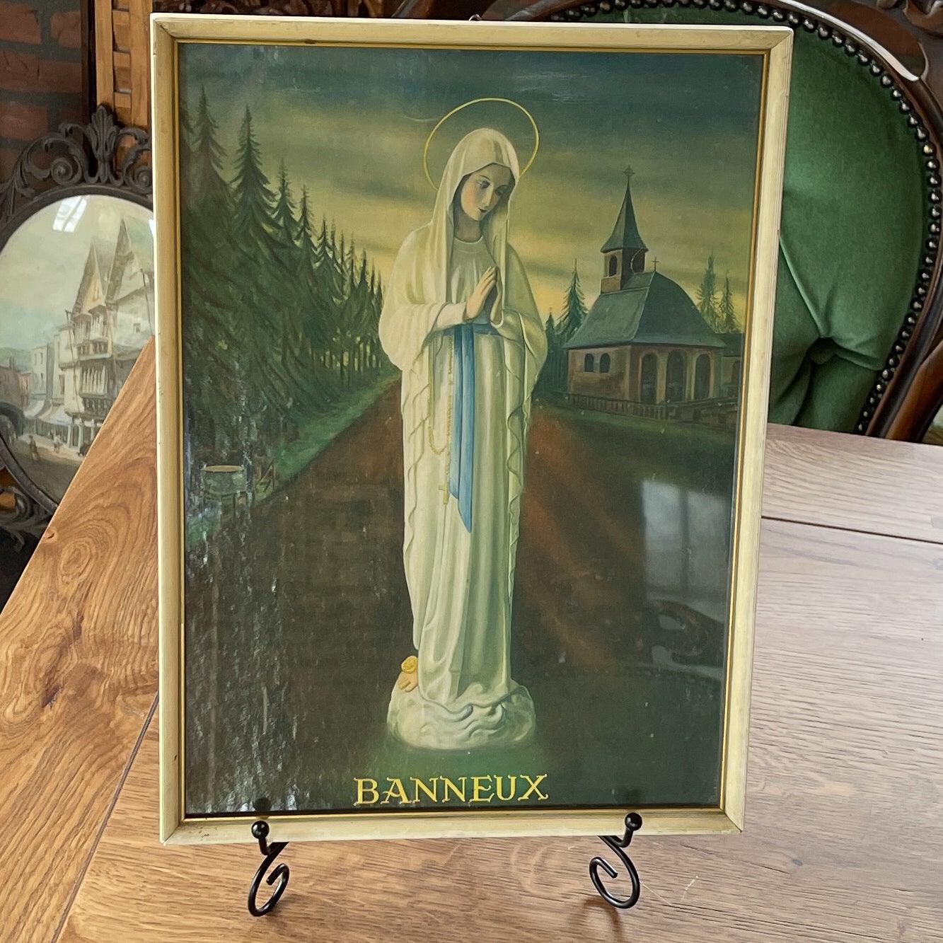 Vintage lijstje met afbeelding van Maria - Bamestra Curiosa