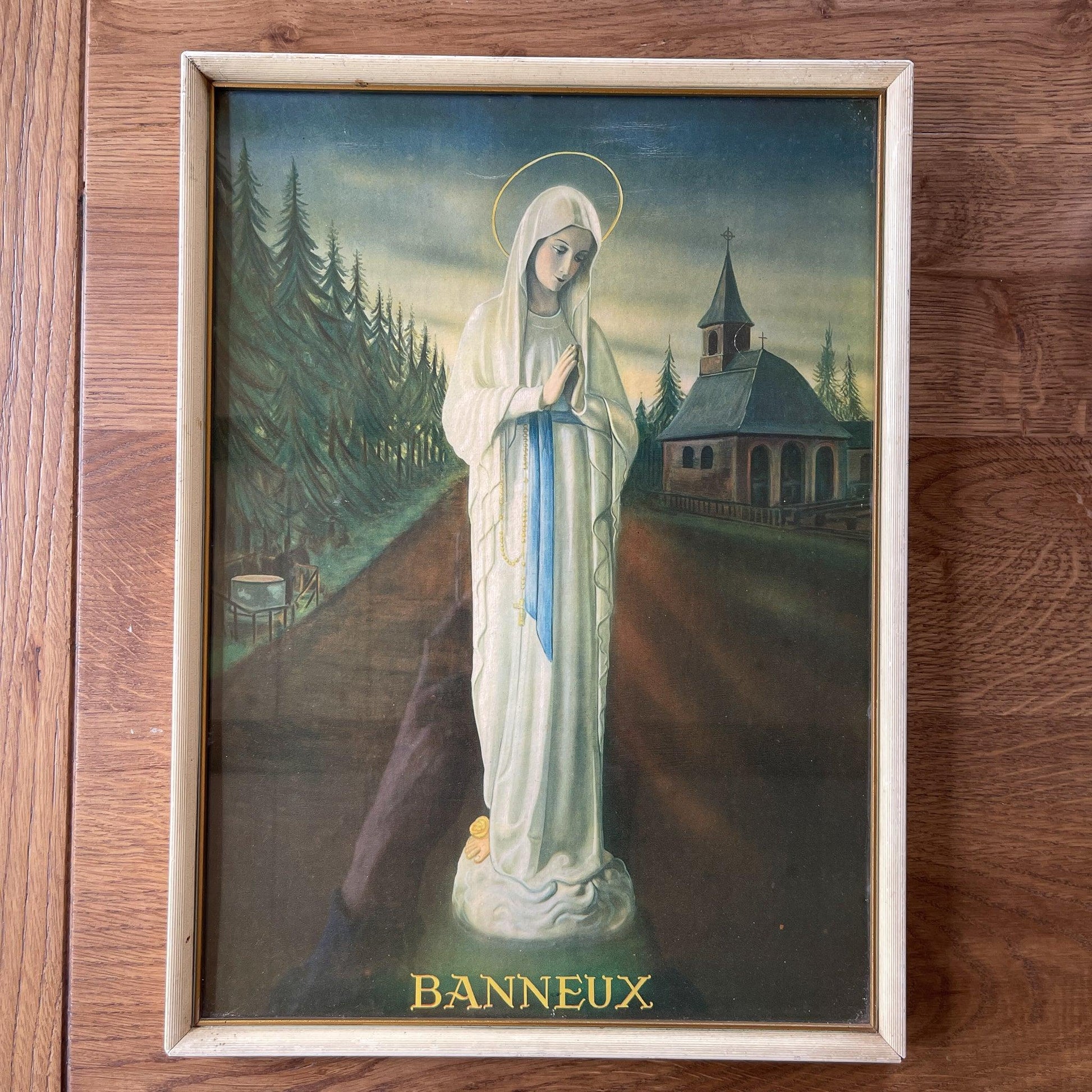 Vintage lijstje met afbeelding van Maria - Bamestra Curiosa