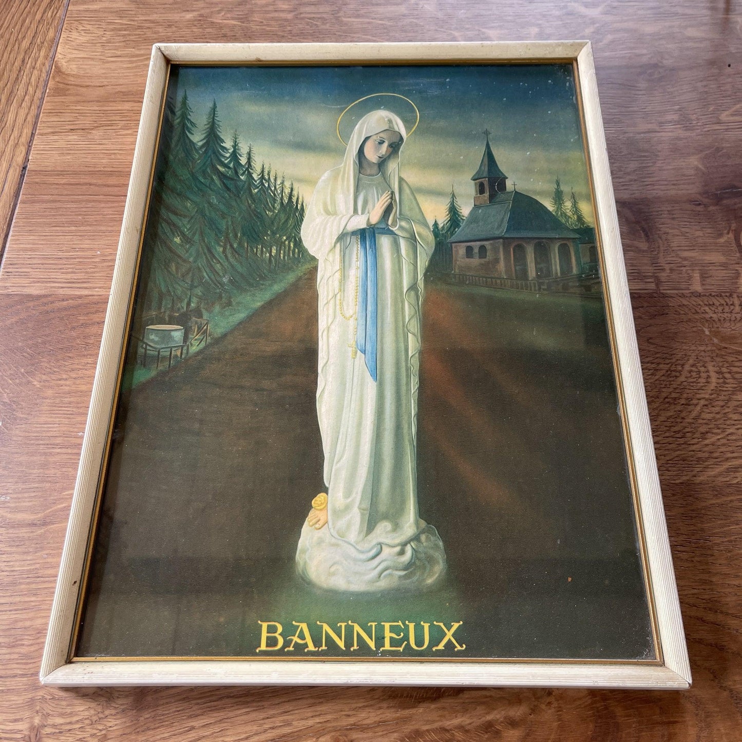 Vintage lijstje met afbeelding van Maria - Bamestra Curiosa