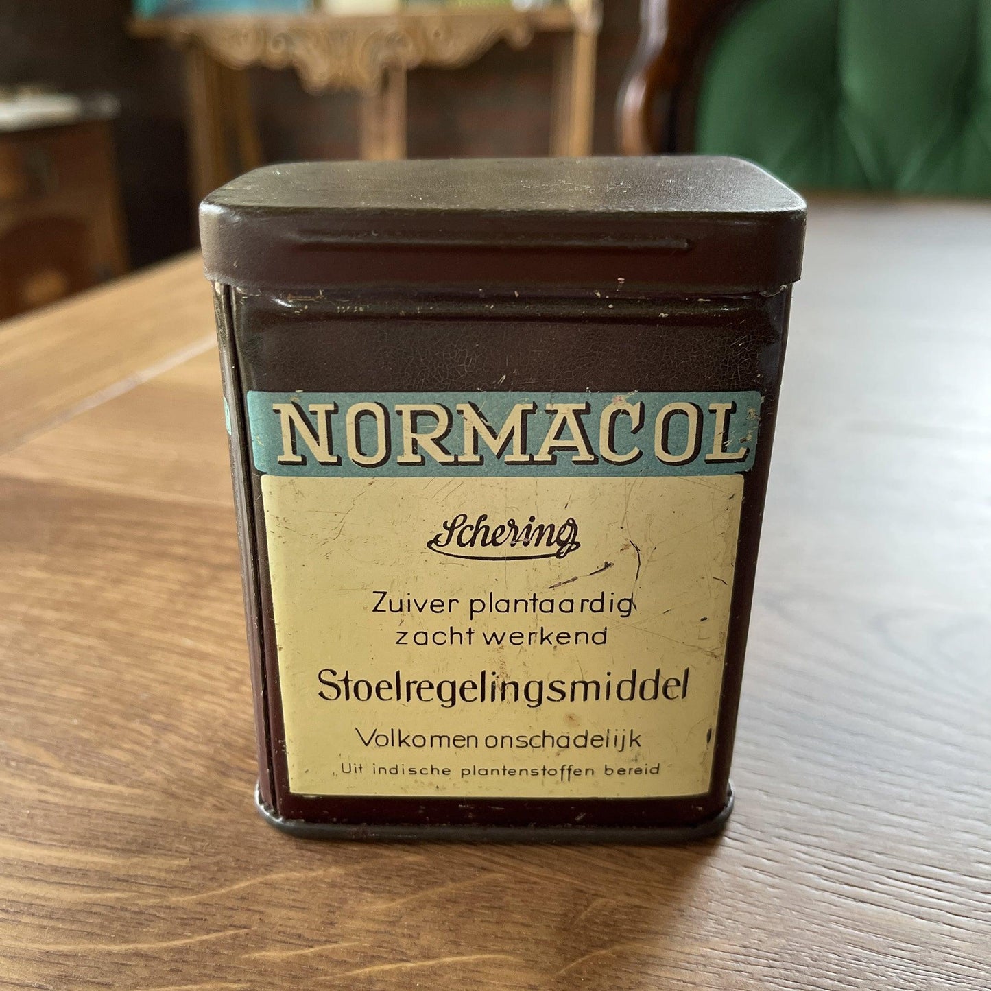 Vintage Normacol blikje - Bamestra Curiosa