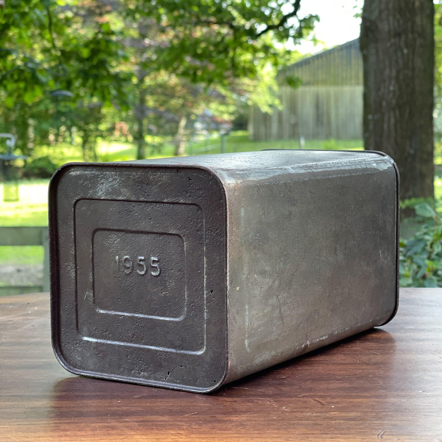 Vintage olie of petroleum kan ESSO 1955 - Bamestra Curiosa