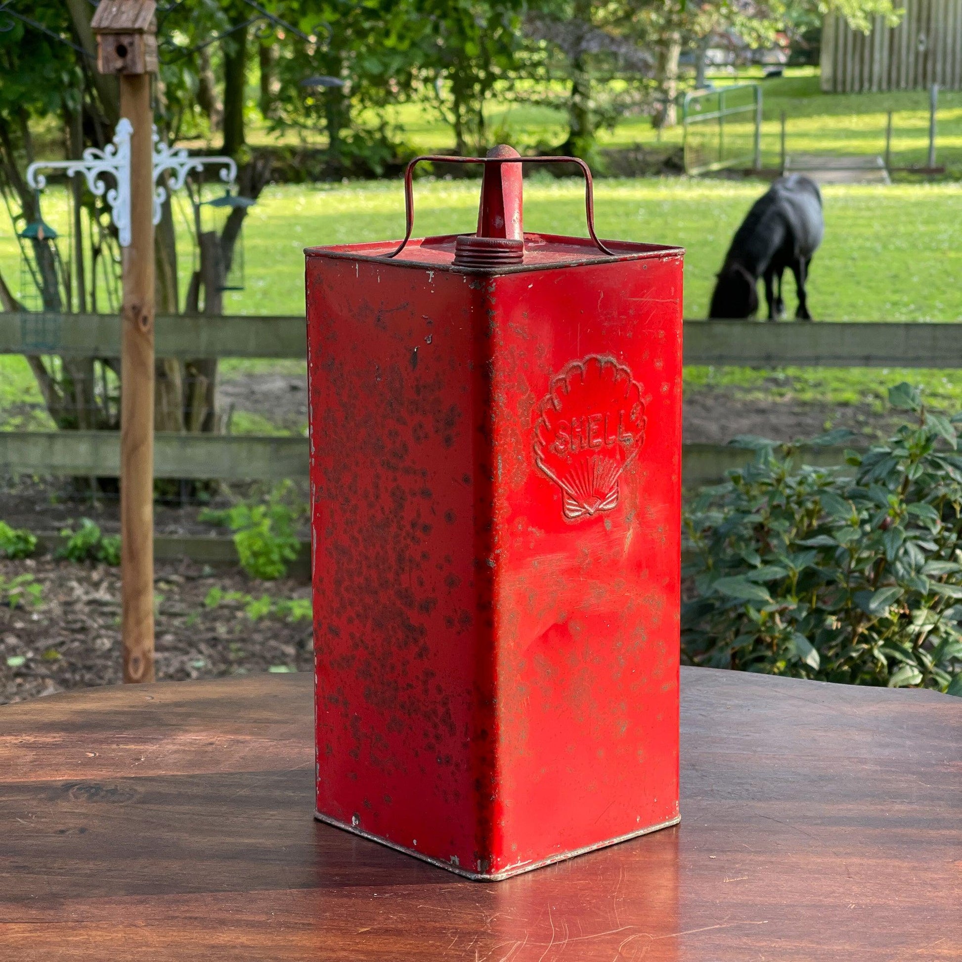 Vintage petroleum kan Shell - Bamestra Curiosa