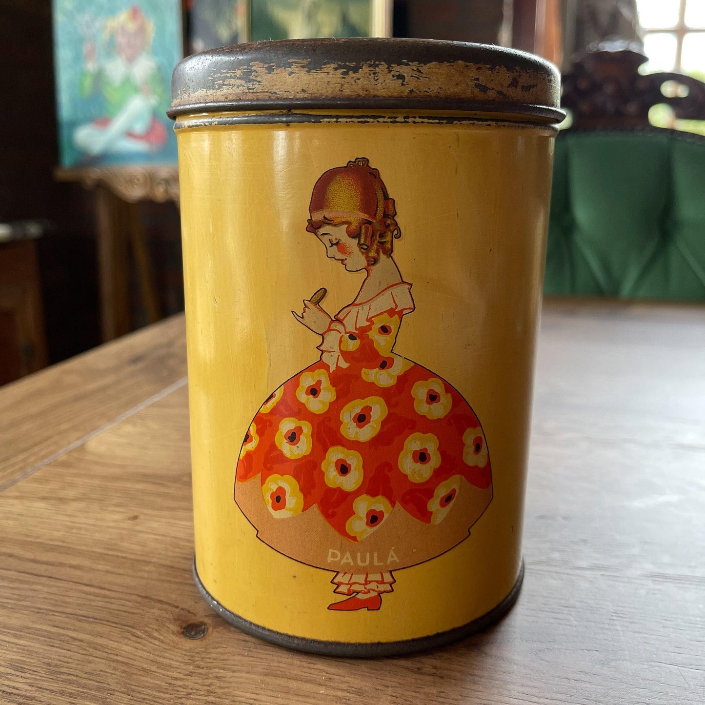 Vintage rond blik Paula - Bamestra Curiosa