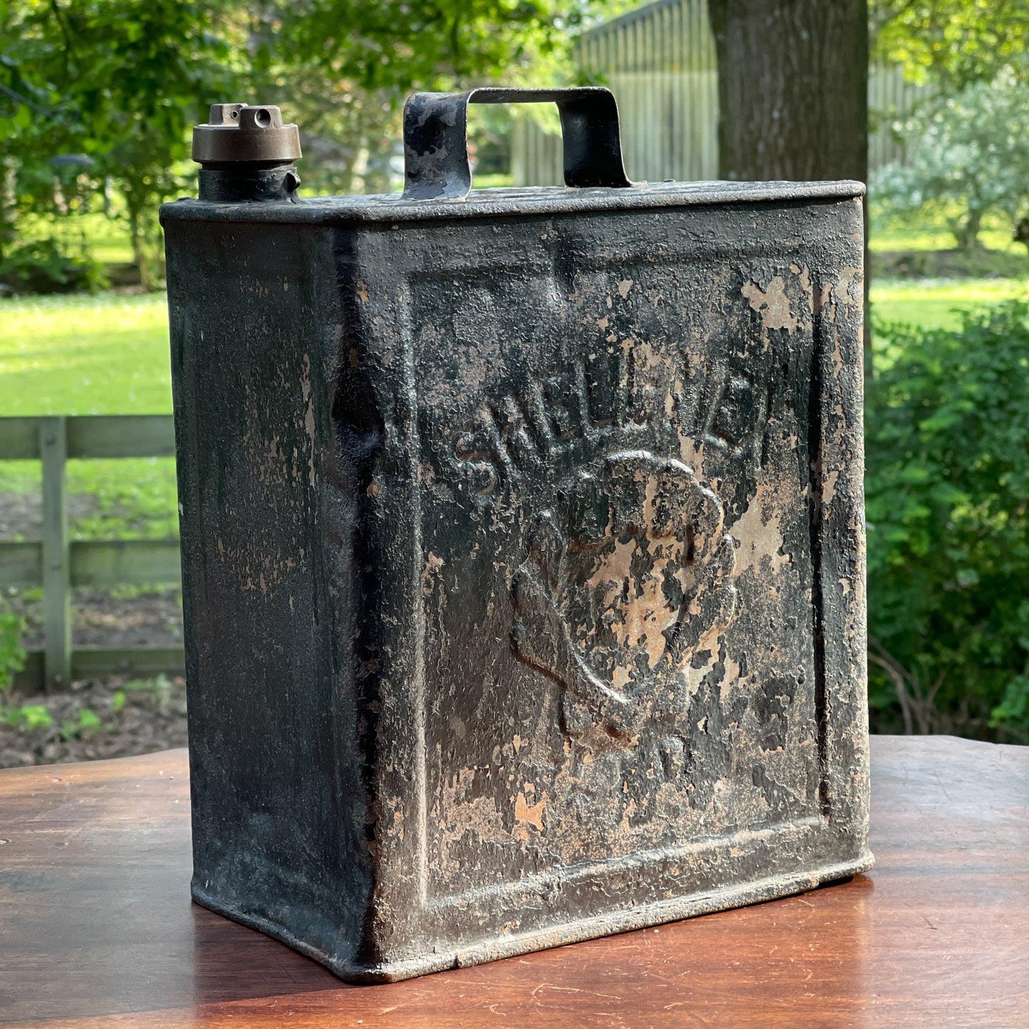 Vintage SHELL BP petroleum kan - Bamestra Curiosa