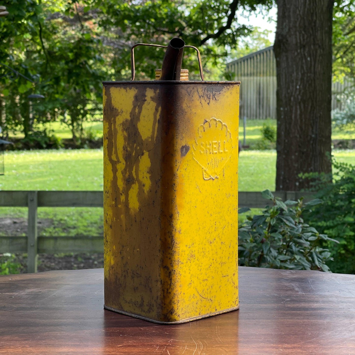 Vintage Shell petroleum kan 1962 - Bamestra Curiosa