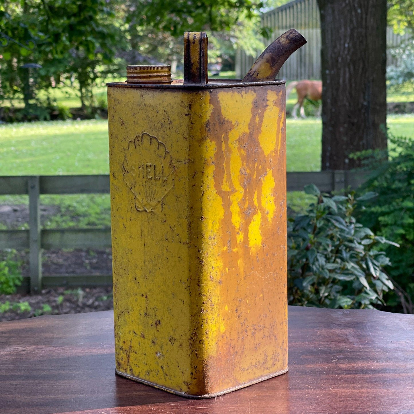 Vintage Shell petroleum kan 1962 - Bamestra Curiosa