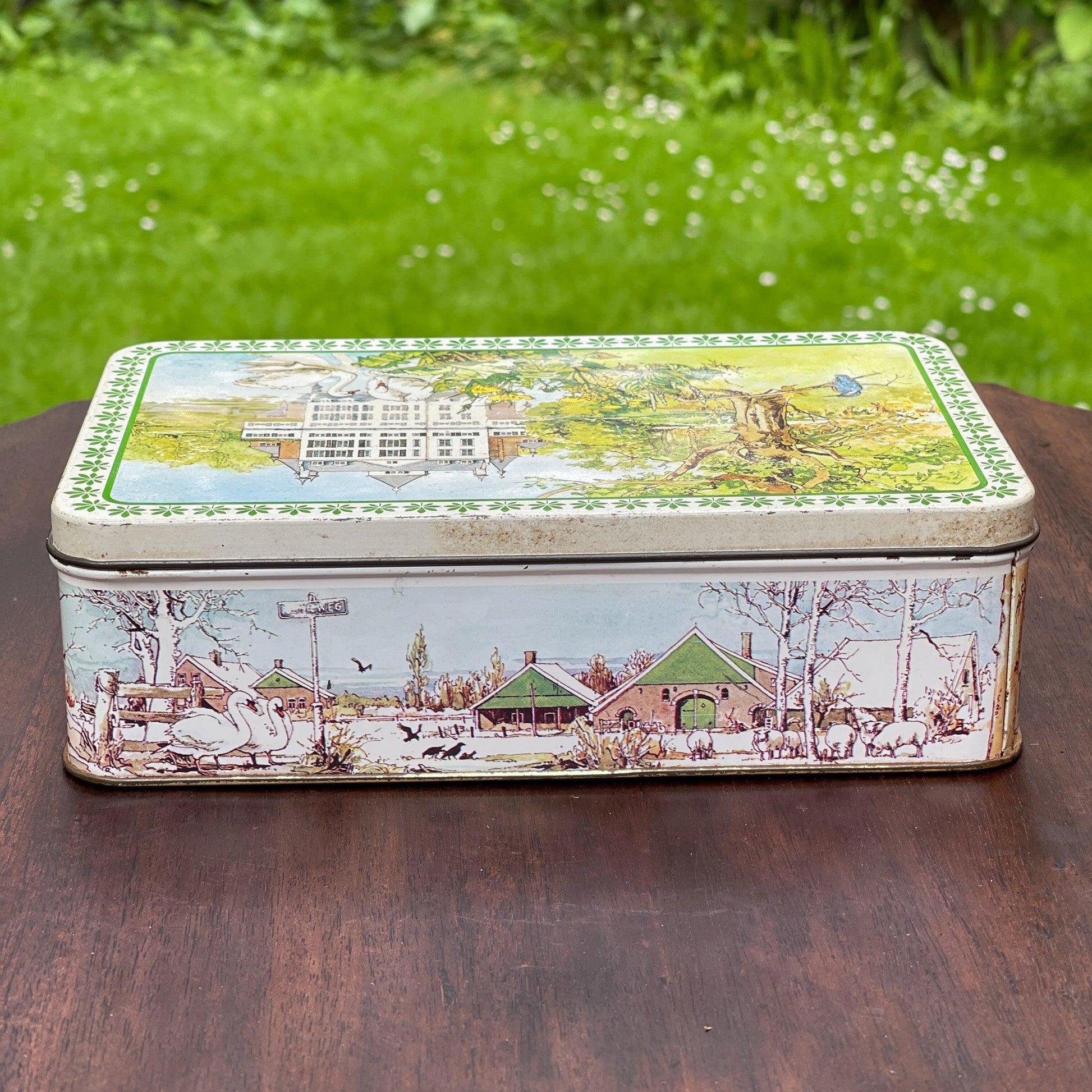 Vintage Verkade koekblik - Bamestra Curiosa